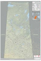 Topographic Wallmap - Saskatchewan