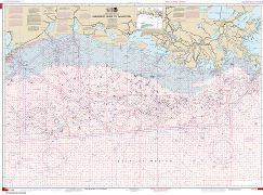Mississippi River to Galveston (Oil and Gas Leasing Areas) | Carte NOAA 1116A - Carte du NOAA