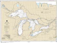 Great Lakes, Lake Champlain to Lake of the Woods | NOAA Chart 14500