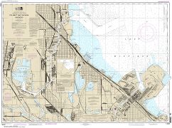 Calumet, Indiana and Buffington Harbors, and Lake Calumet | NOAA Chart 14929