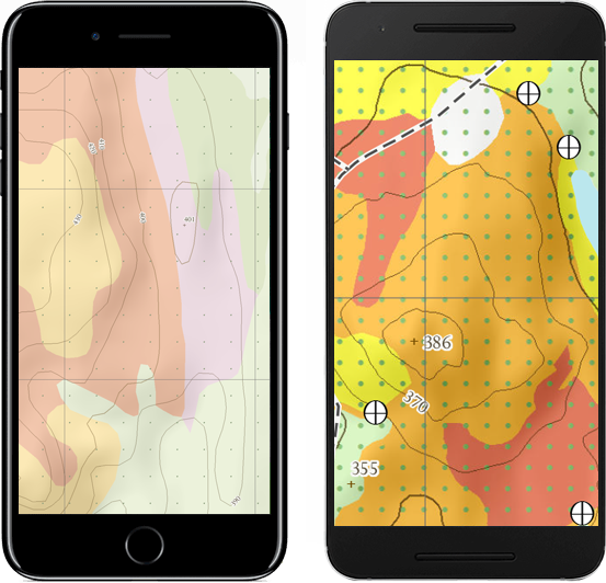 Mobile maps for iOS and Android devices