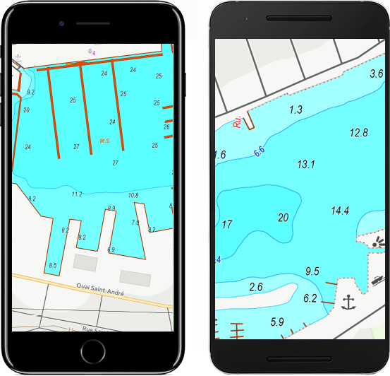 Mobile maps for iOS and Android devices