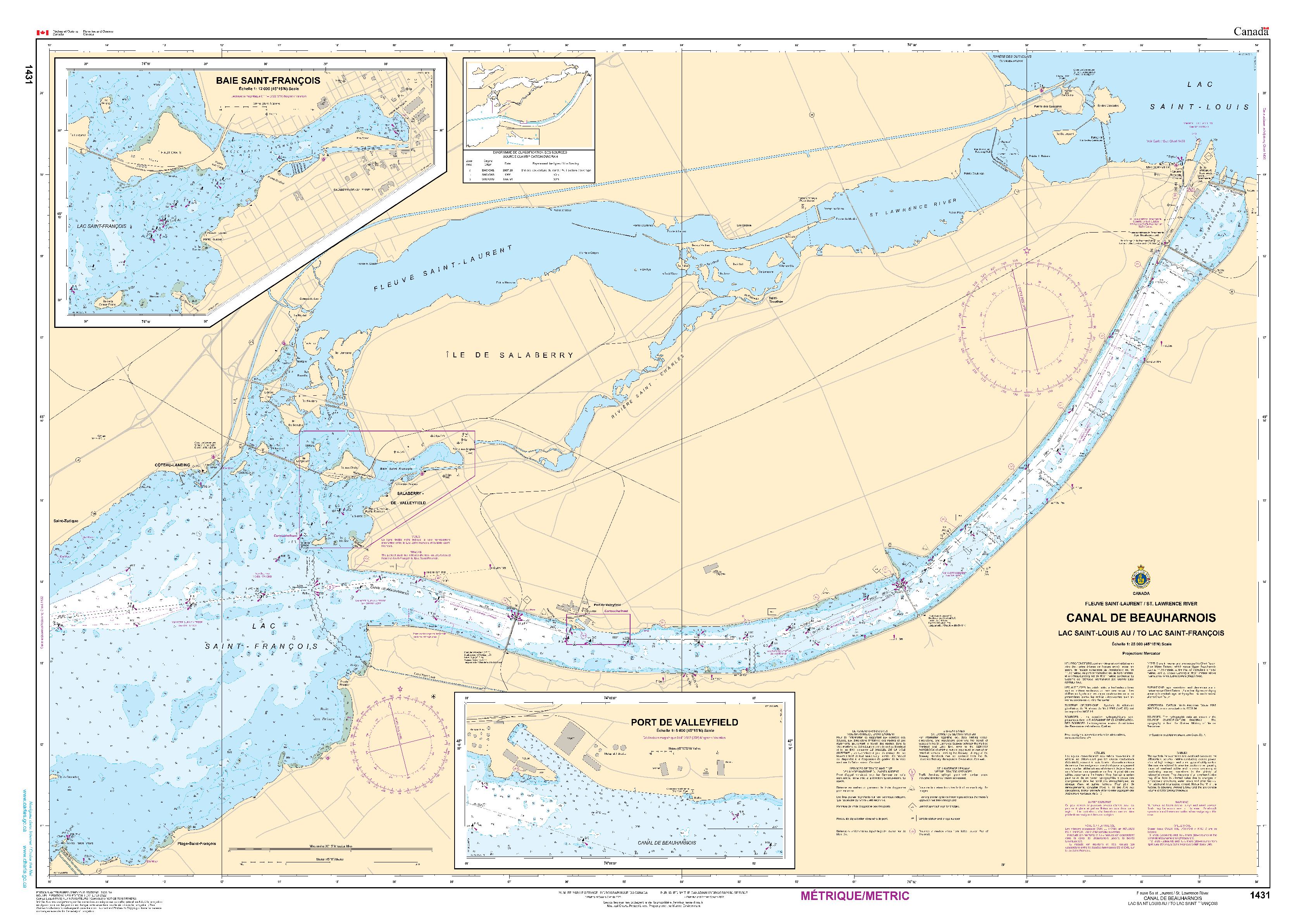 Canal de Beauharnois | Carte SHC 1431