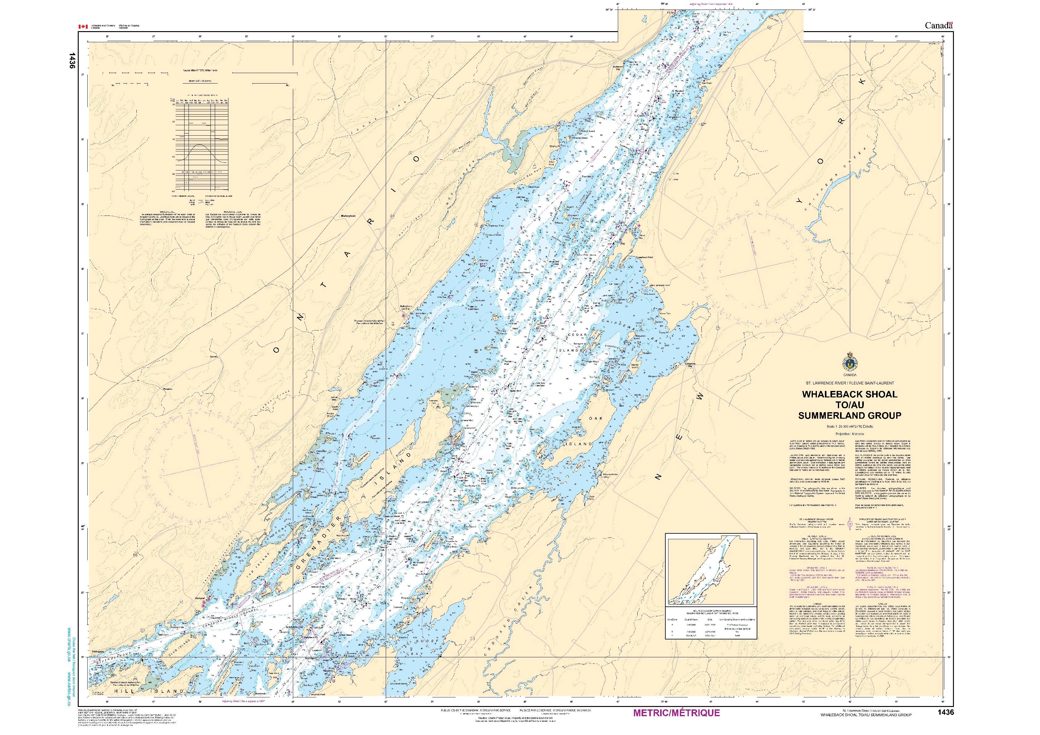 Whaleback Shoal to/au Summerland Group | Carte SHC 1436
