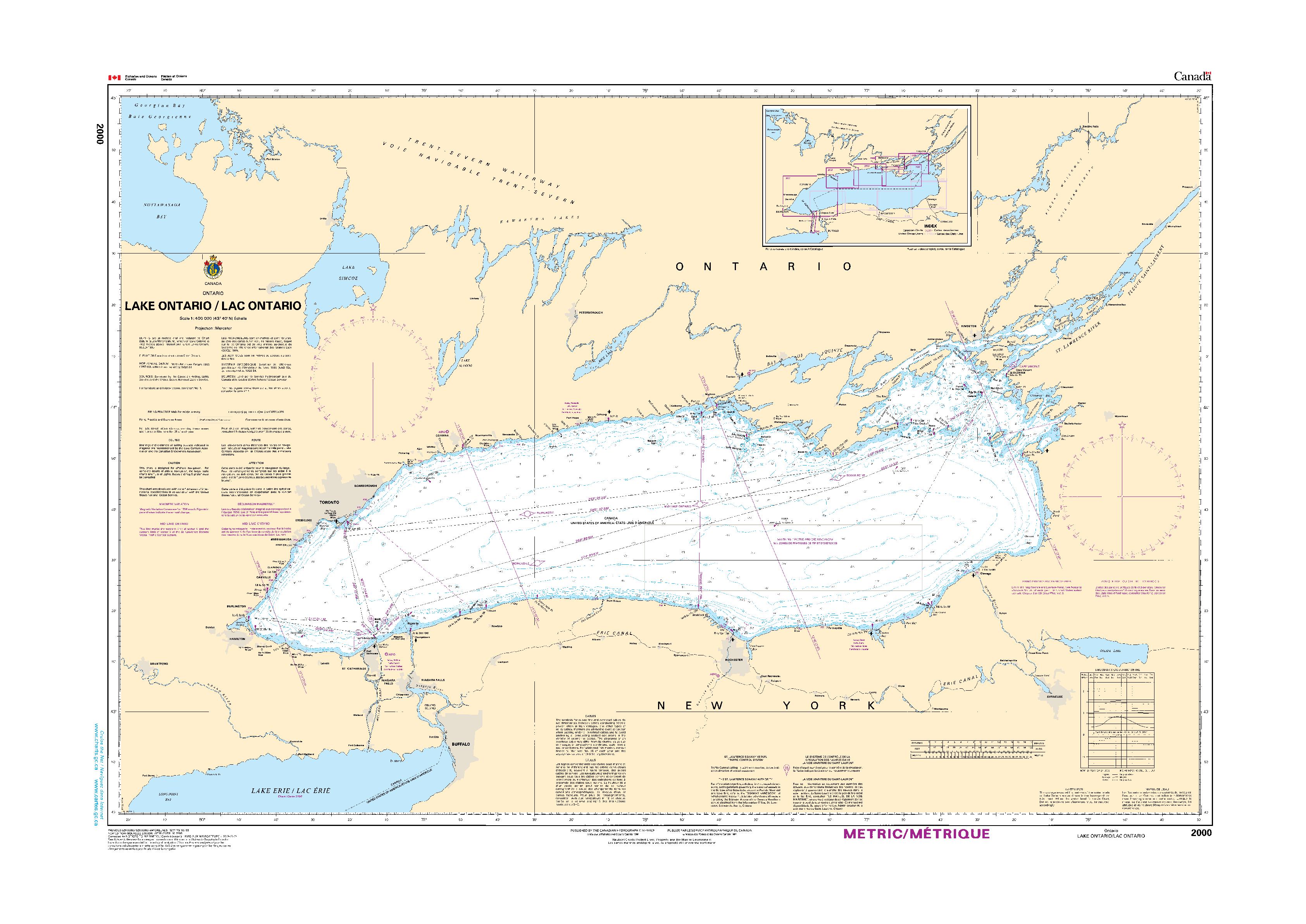 Lake Ontario/Lac Ontario | CHS Chart 2000