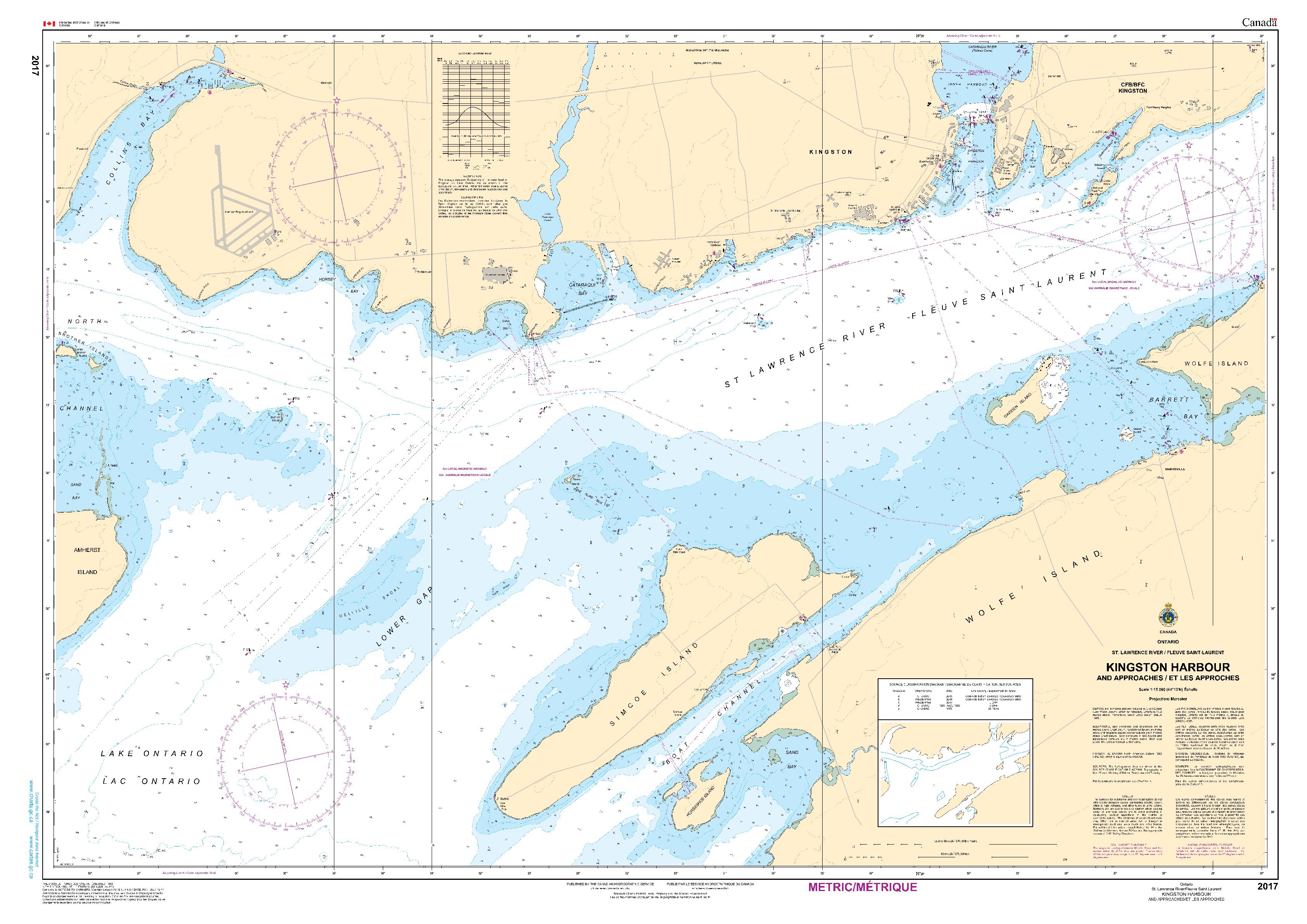 Kingston Harbour and Approaches/et les approches | CHS Chart 2017