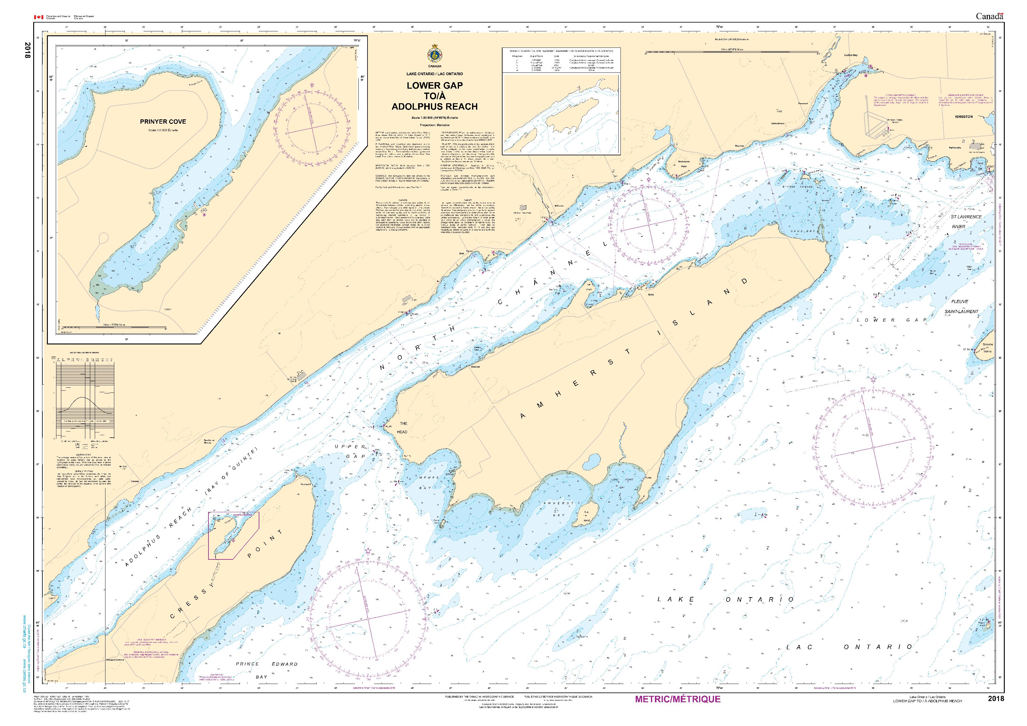 Lower Gap to/à Adolphus Reach | CHS Chart 2018