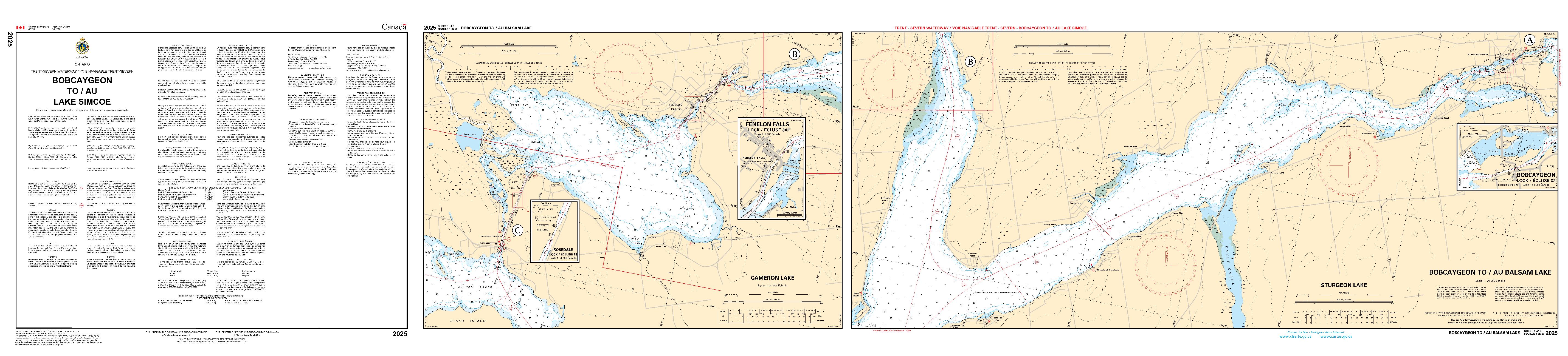 Bobcaygeon to Lake Simcoe / Bobcaygeon au Lake Simcoe - 2 FEUILLES | Carte SHC 2025