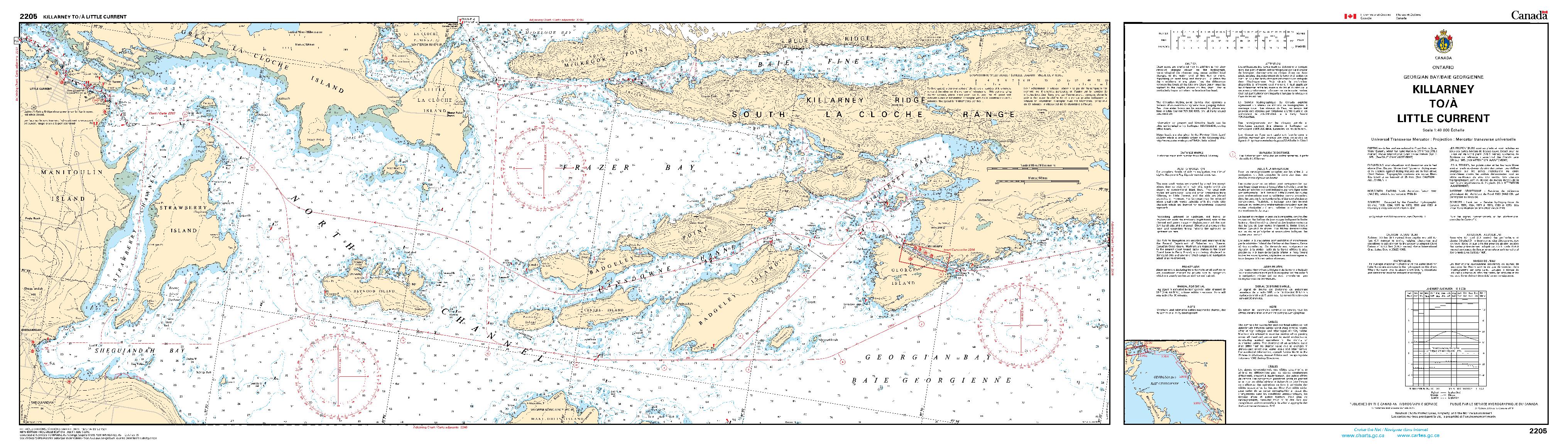 Killarney to/à Little Current | Carte SHC 2205