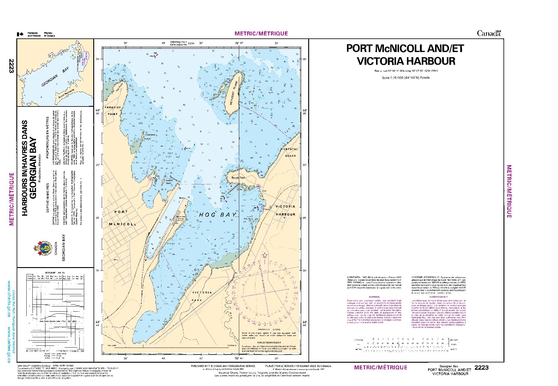 Port McNicoll and/et Victoria Harbour | Carte SHC 2223