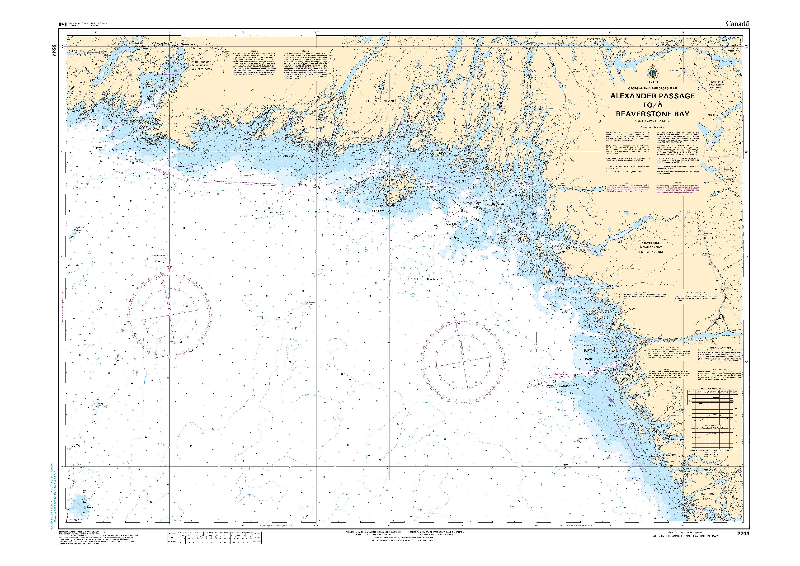 Alexander Passage to/à Beaverstone Bay | Carte SHC 2244