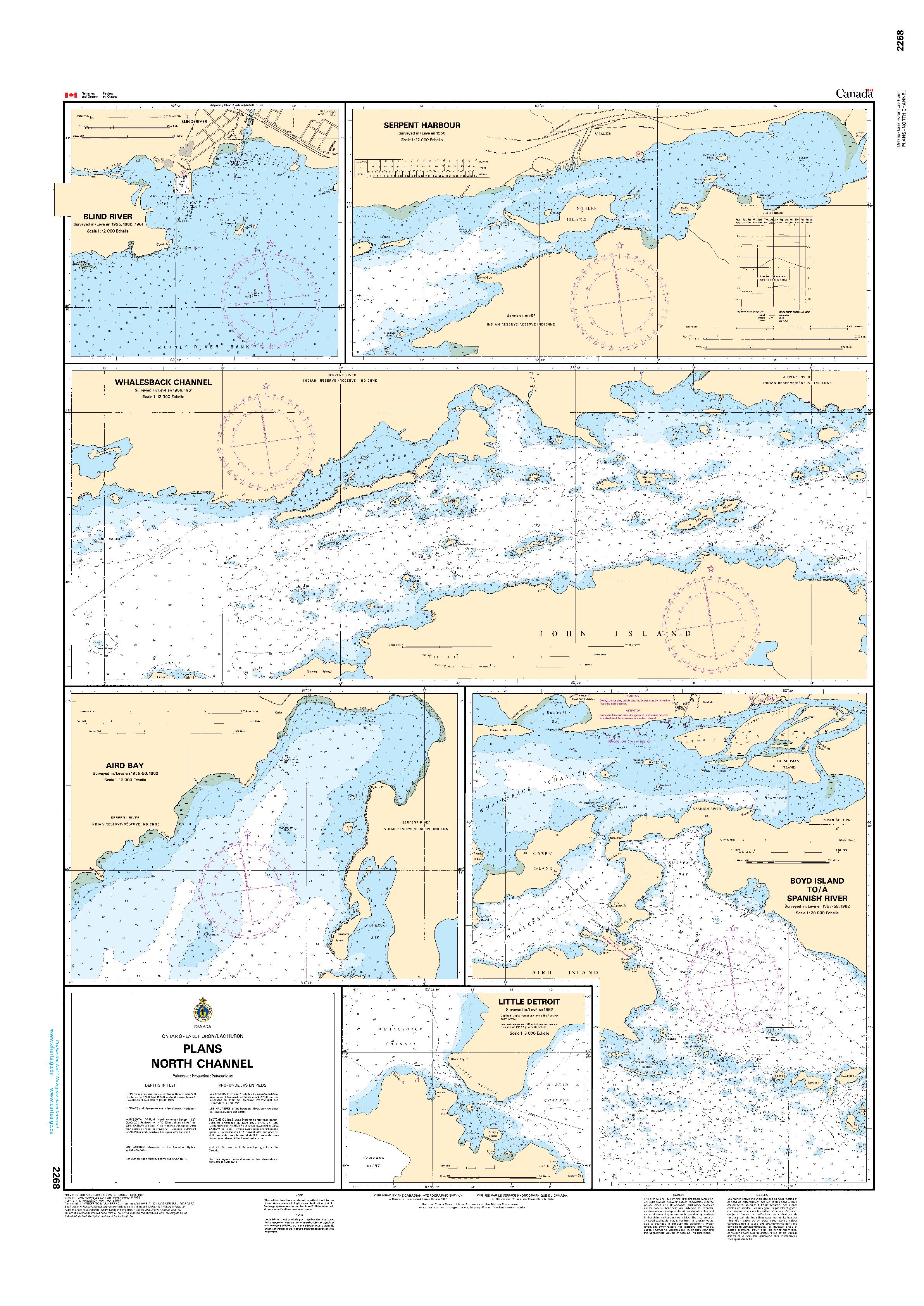 Plans North Channel | Carte SHC 2268