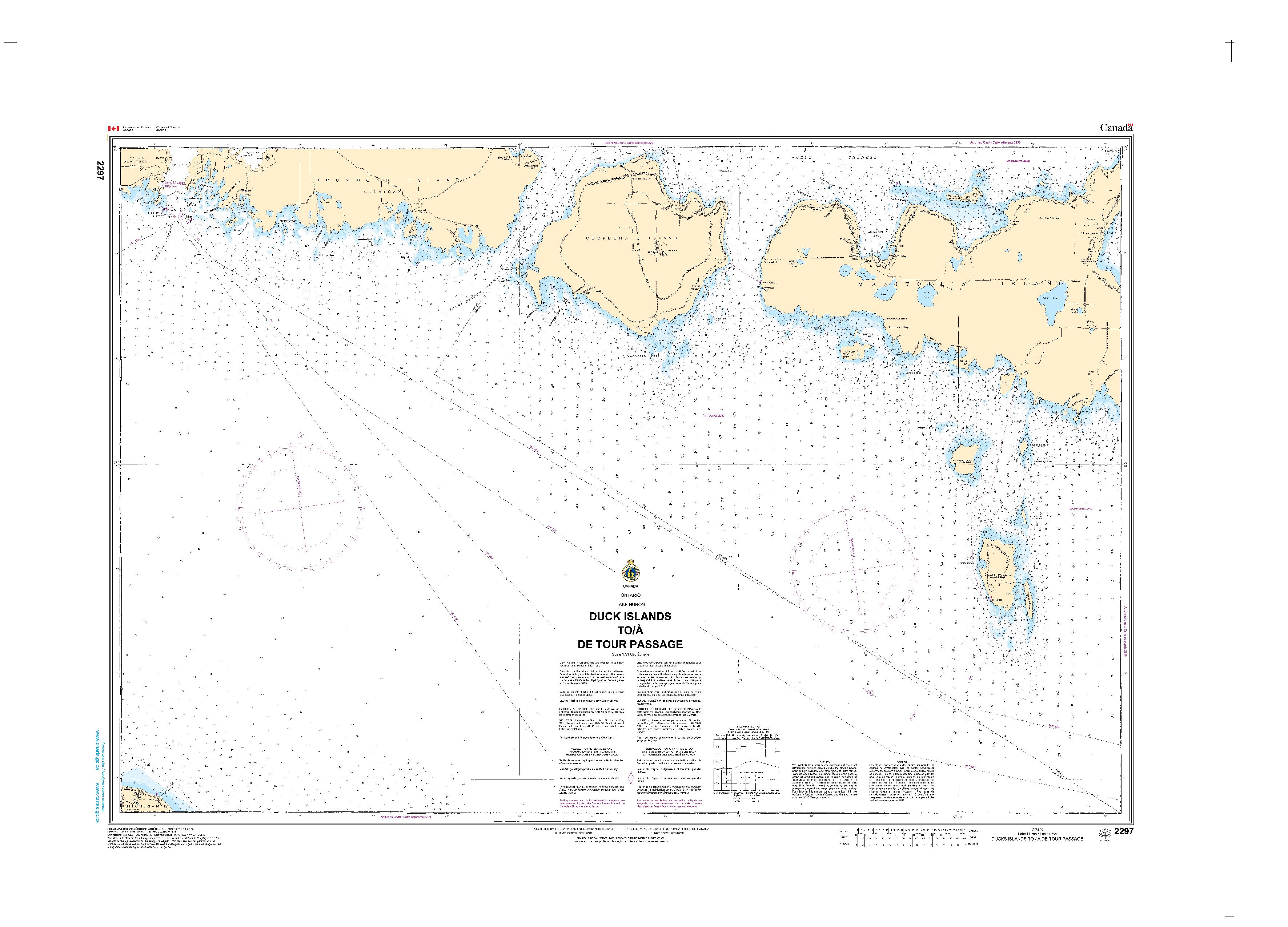 Duck Islands to\à DeTour Passage | CHS Chart 2297