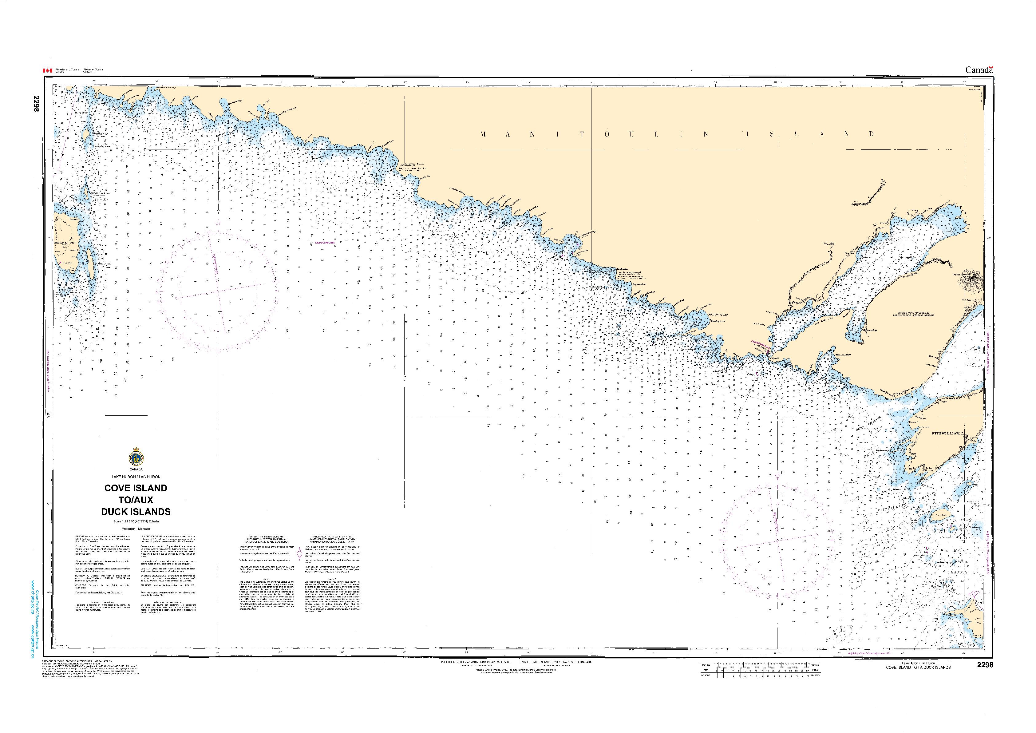 Cove Island to/aux Duck Islands | CHS Chart 2298