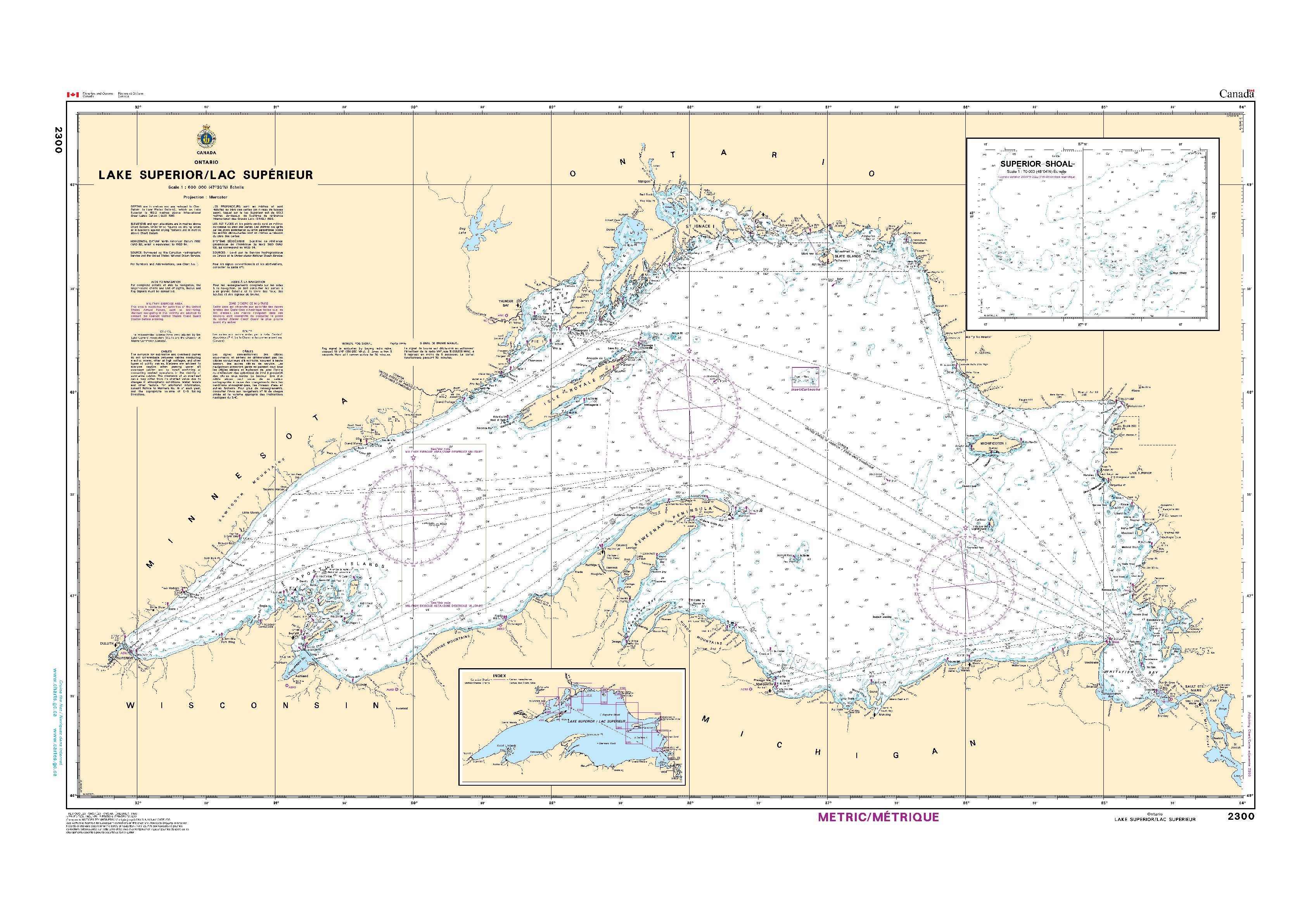 Lake Superior/Lac Supérieur | Carte SHC 2300