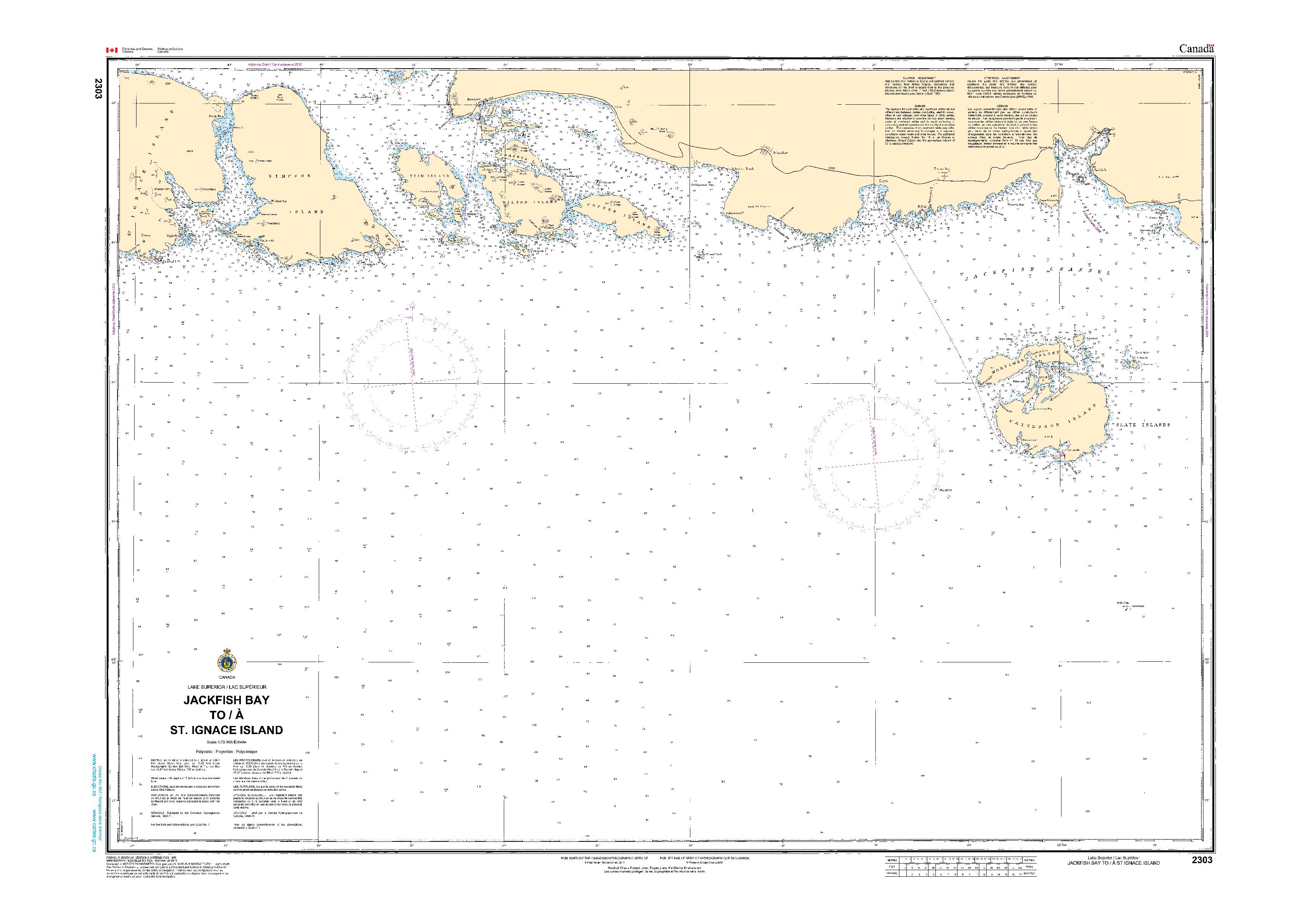 Jackfish Bay to/à St. Ignace Island | CHS Chart 2303