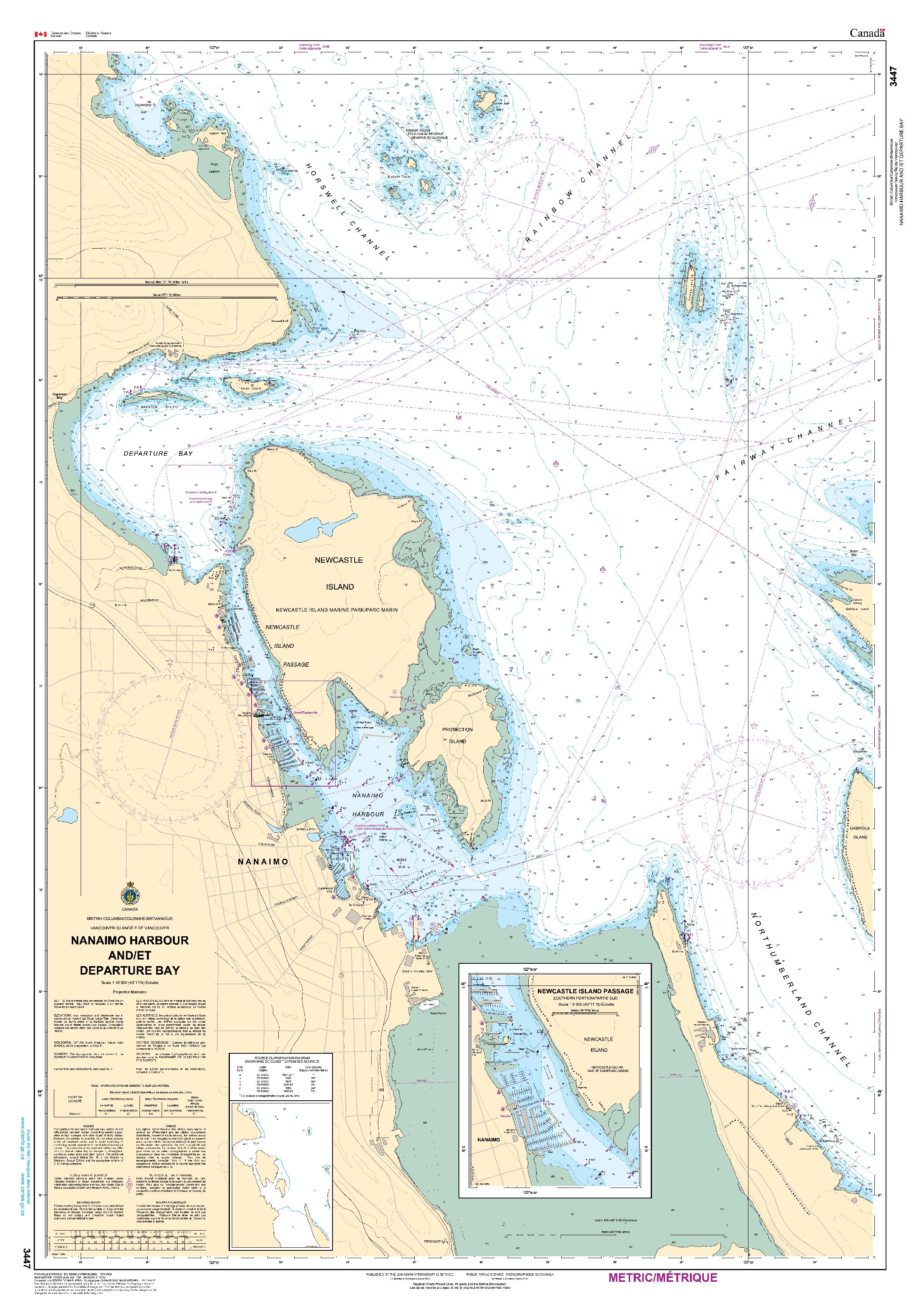 Nanaimo Harbour and/et Departure Bay | CHS Chart 3447
