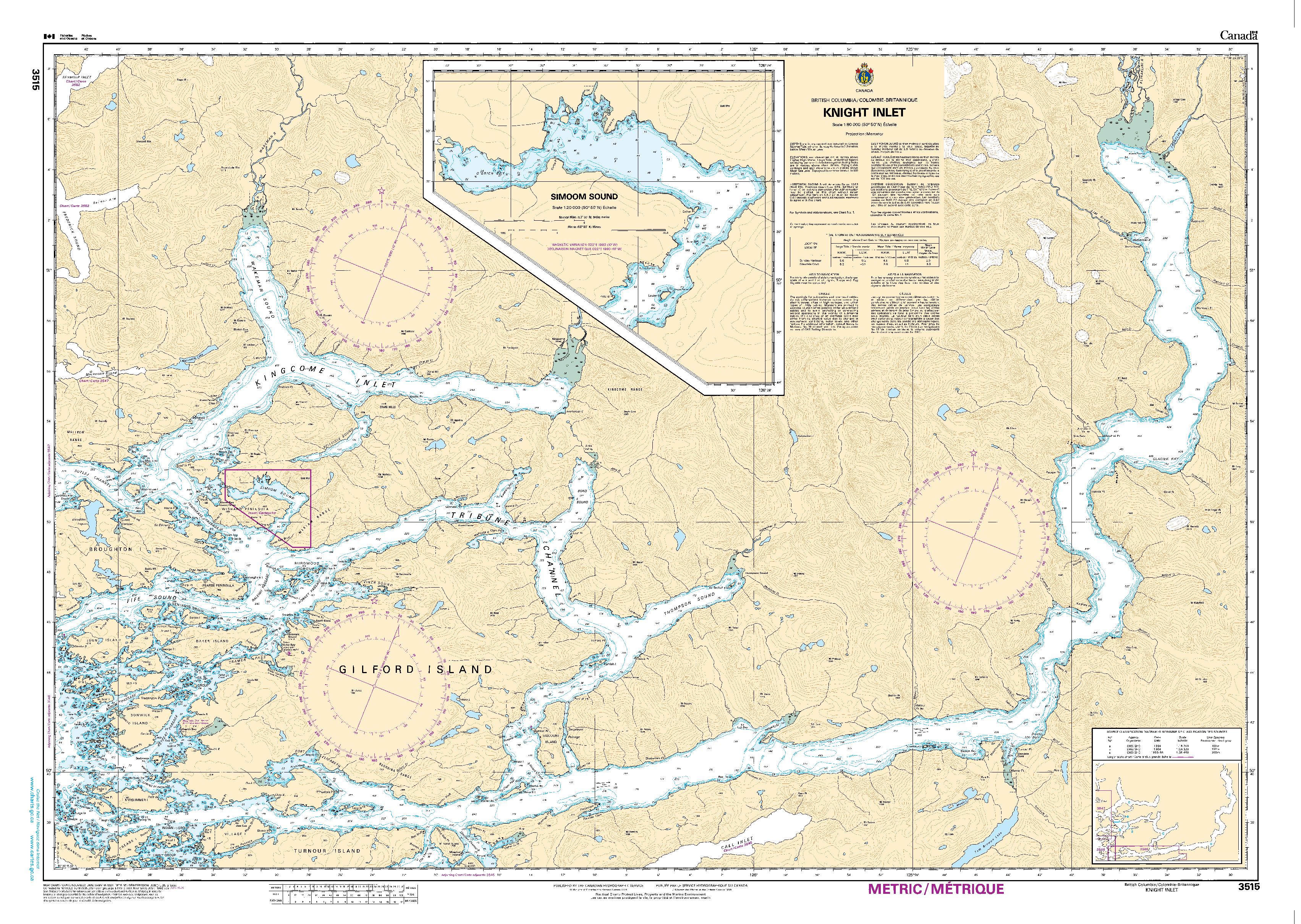 Knight Inlet | CHS Chart 3515