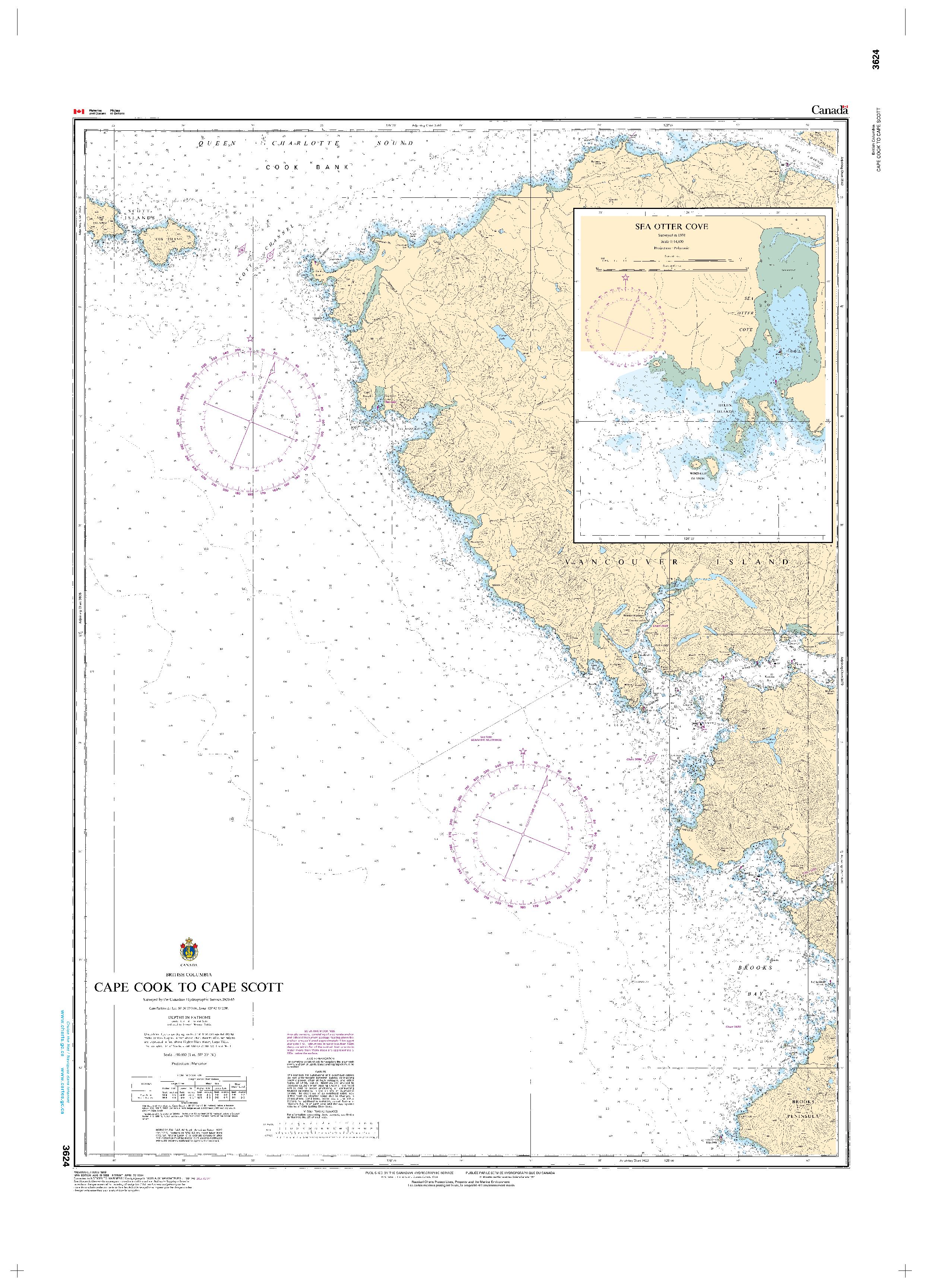 Cape Cook to Cape Scott | Carte SHC 3624