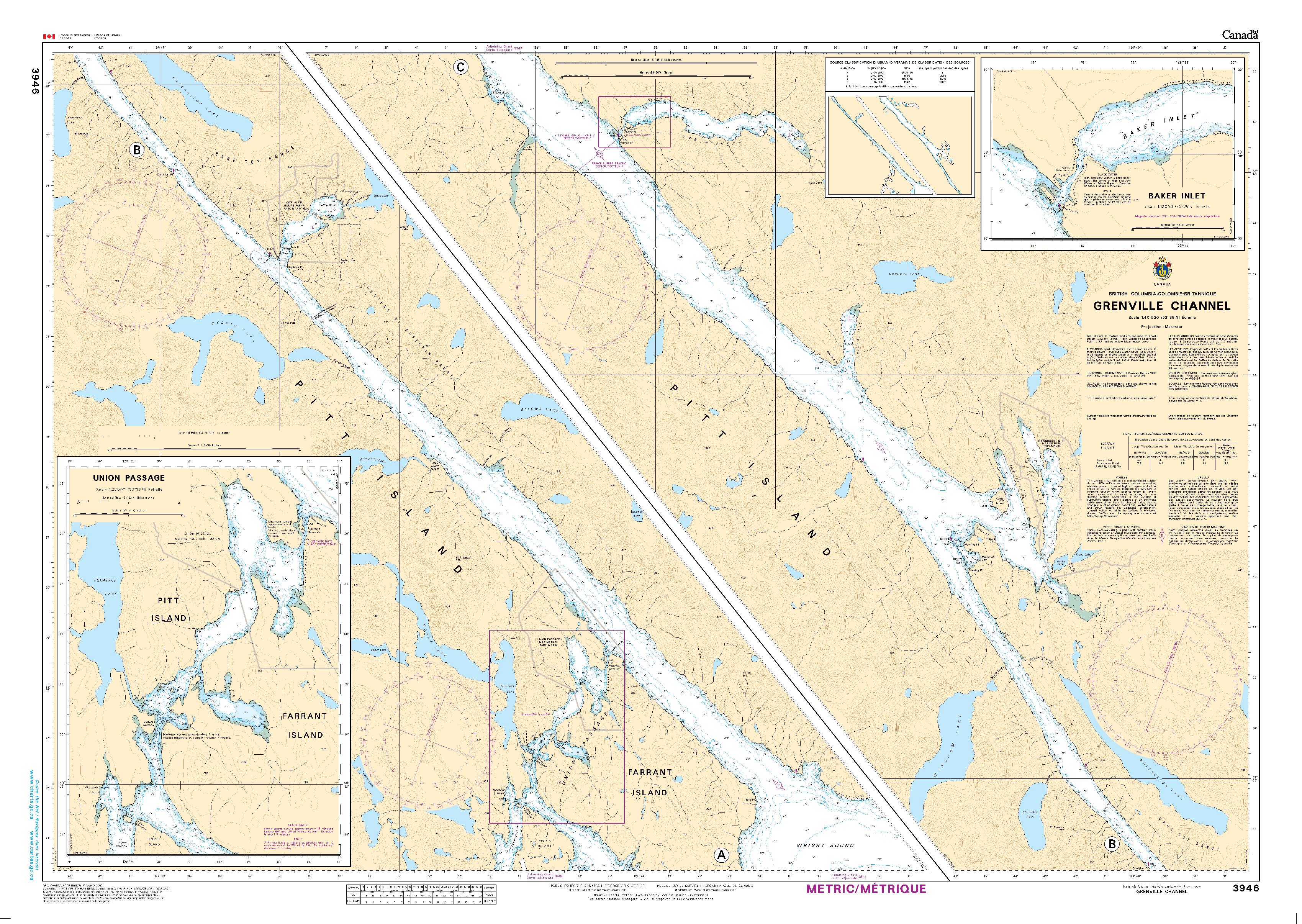 Grenville Channel | Carte SHC 3946