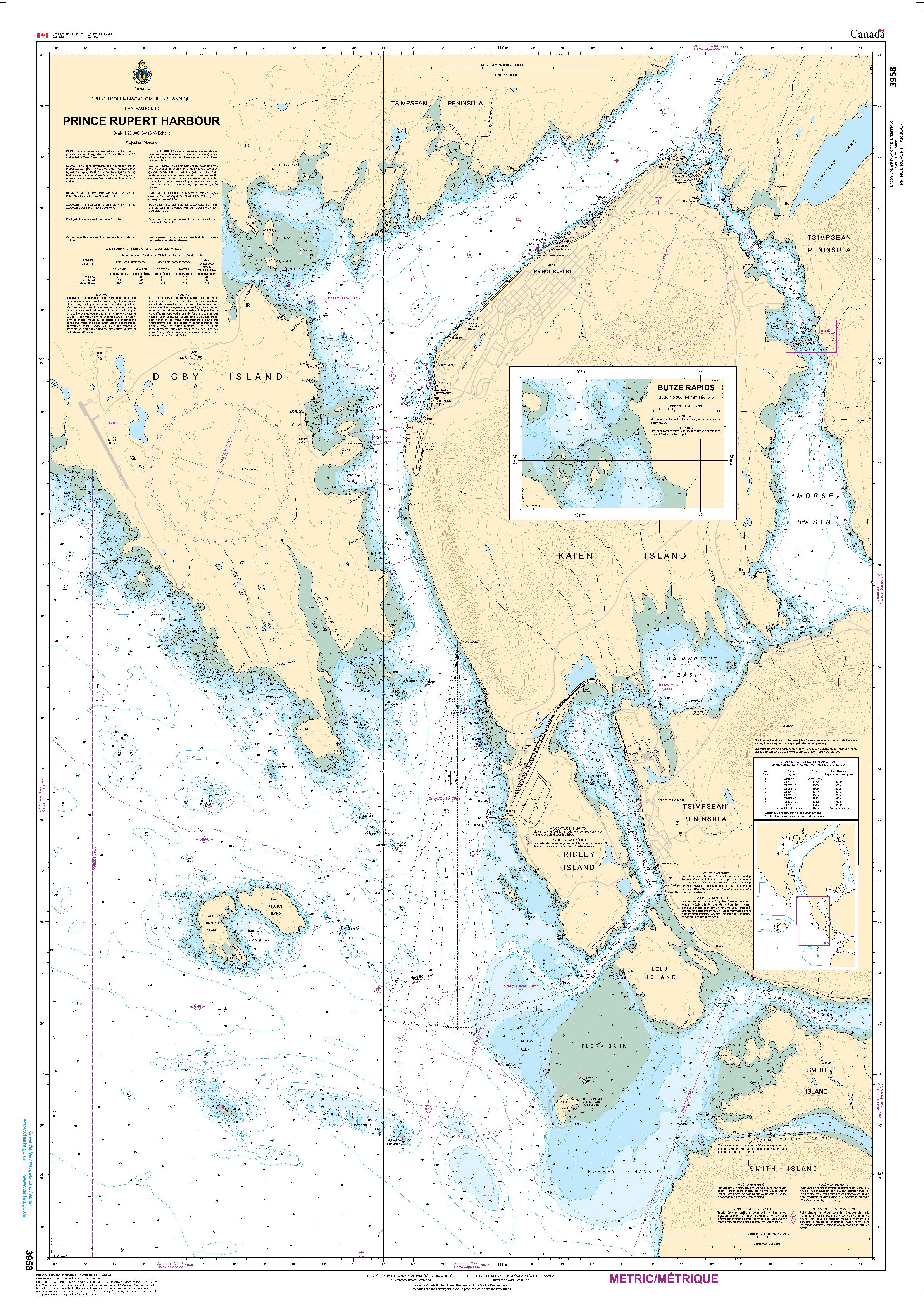 Prince Rupert Harbour | CHS Chart 3958