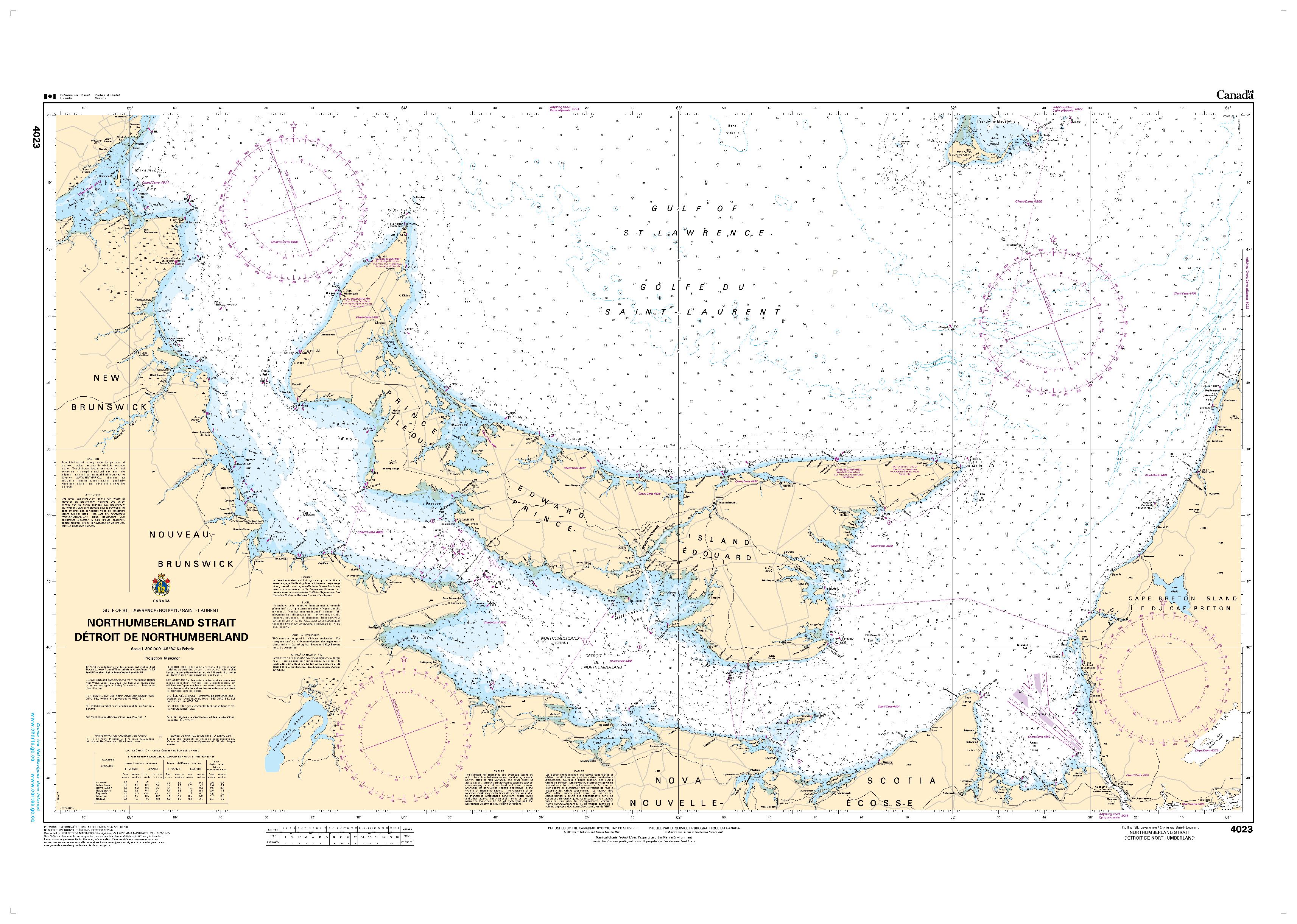 Northumberland Strait / Détroit de Northumberland | CHS Chart 4023