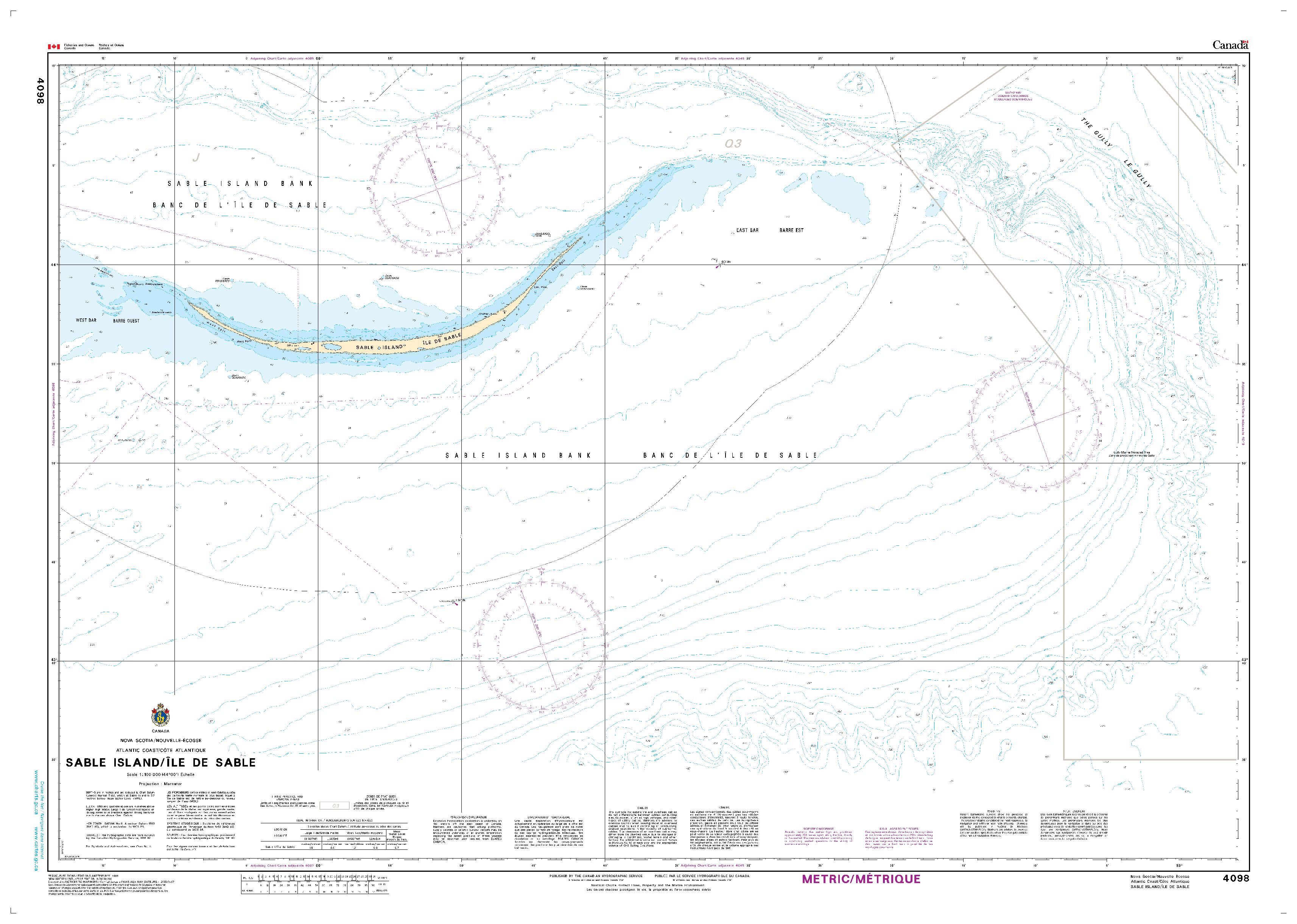 Sable Island / Île de Sable | CHS Chart 4098
