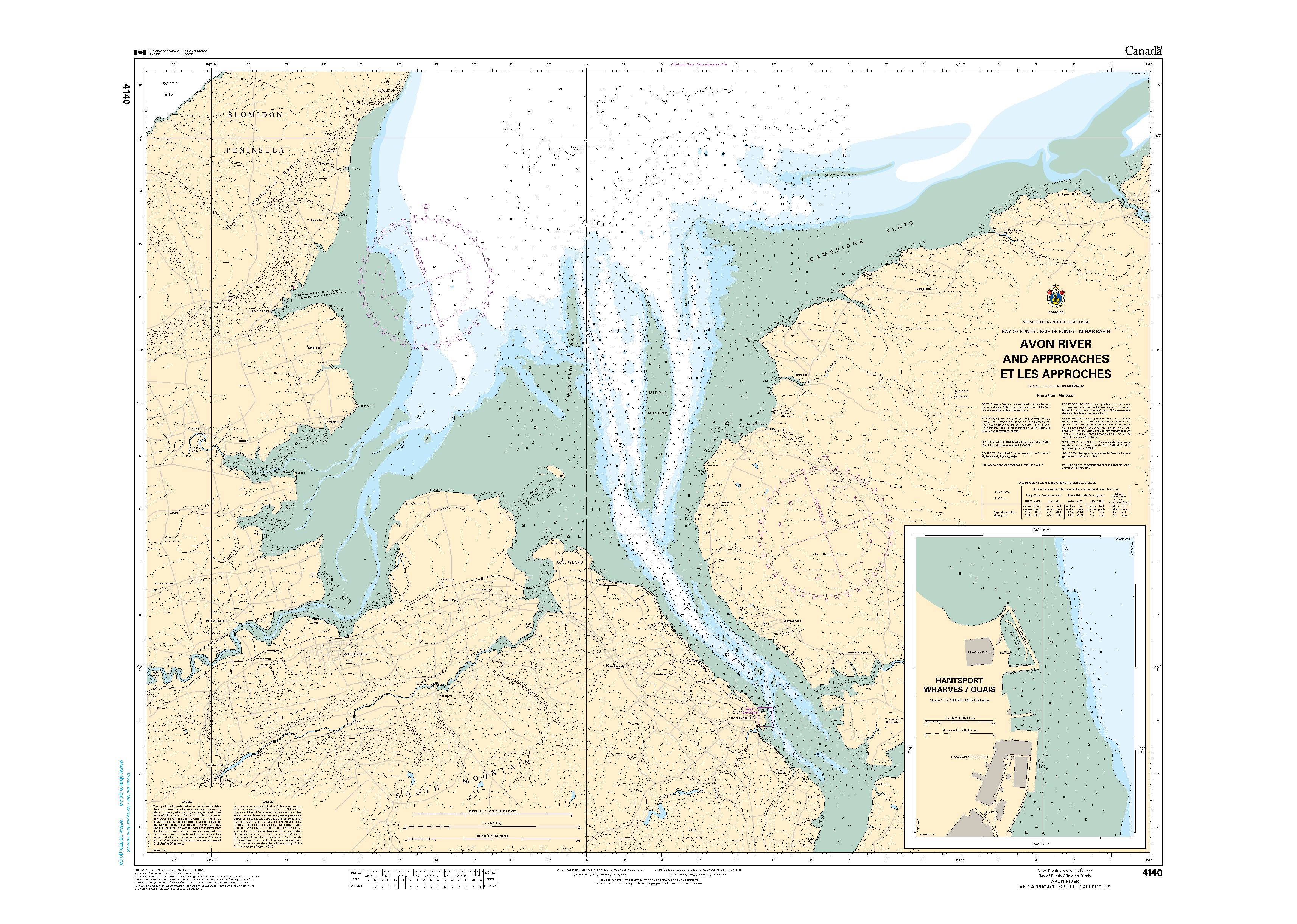Avon River and Approaches/et les approches | CHS Chart 4140
