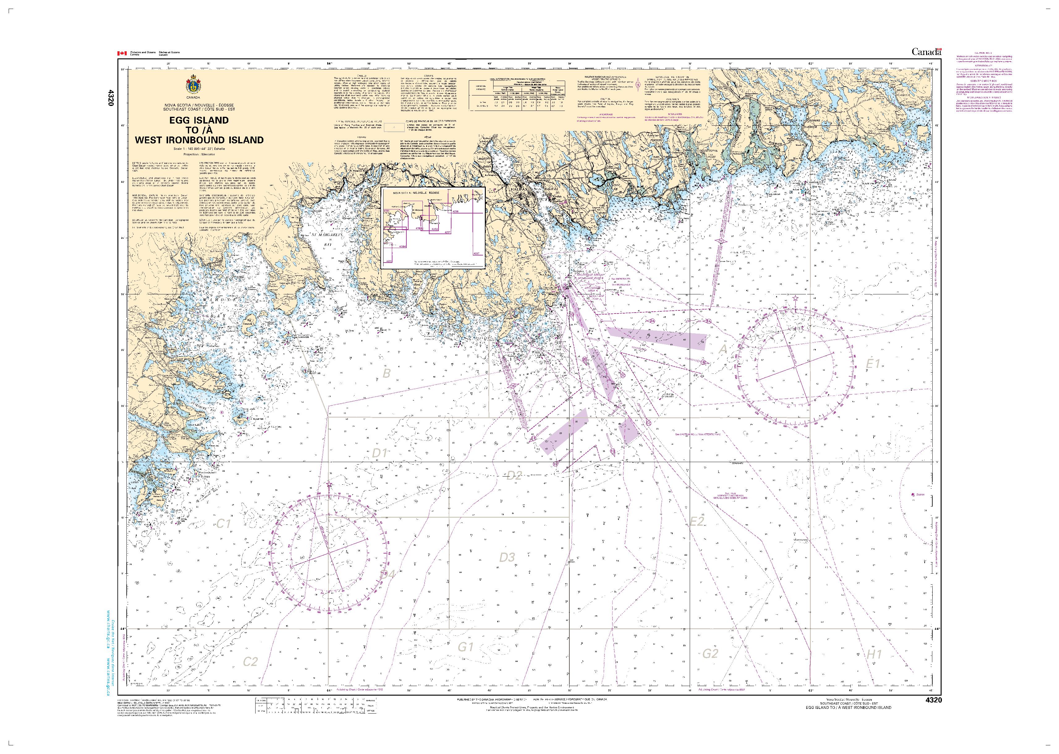 Egg Island to / à West Ironbound Island | CHS Chart 4320