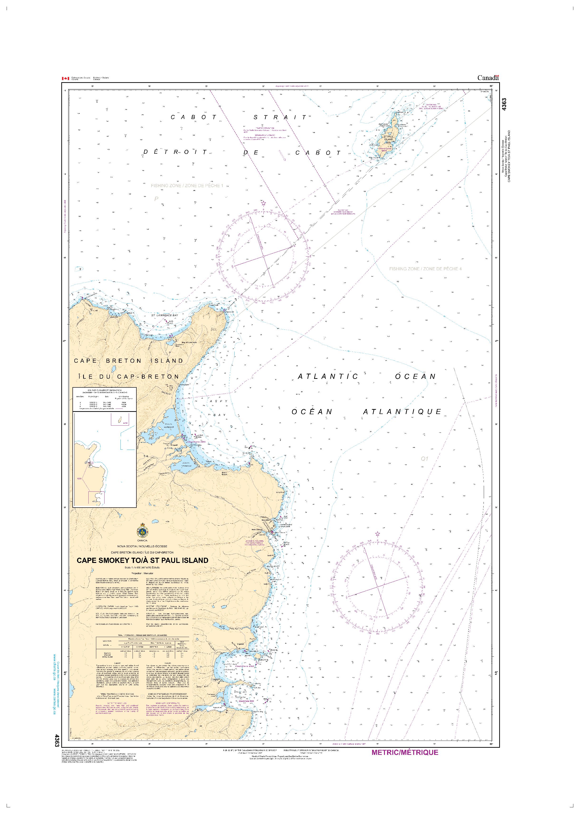 Cape Smoky to / à St Paul Island | CHS Chart 4363