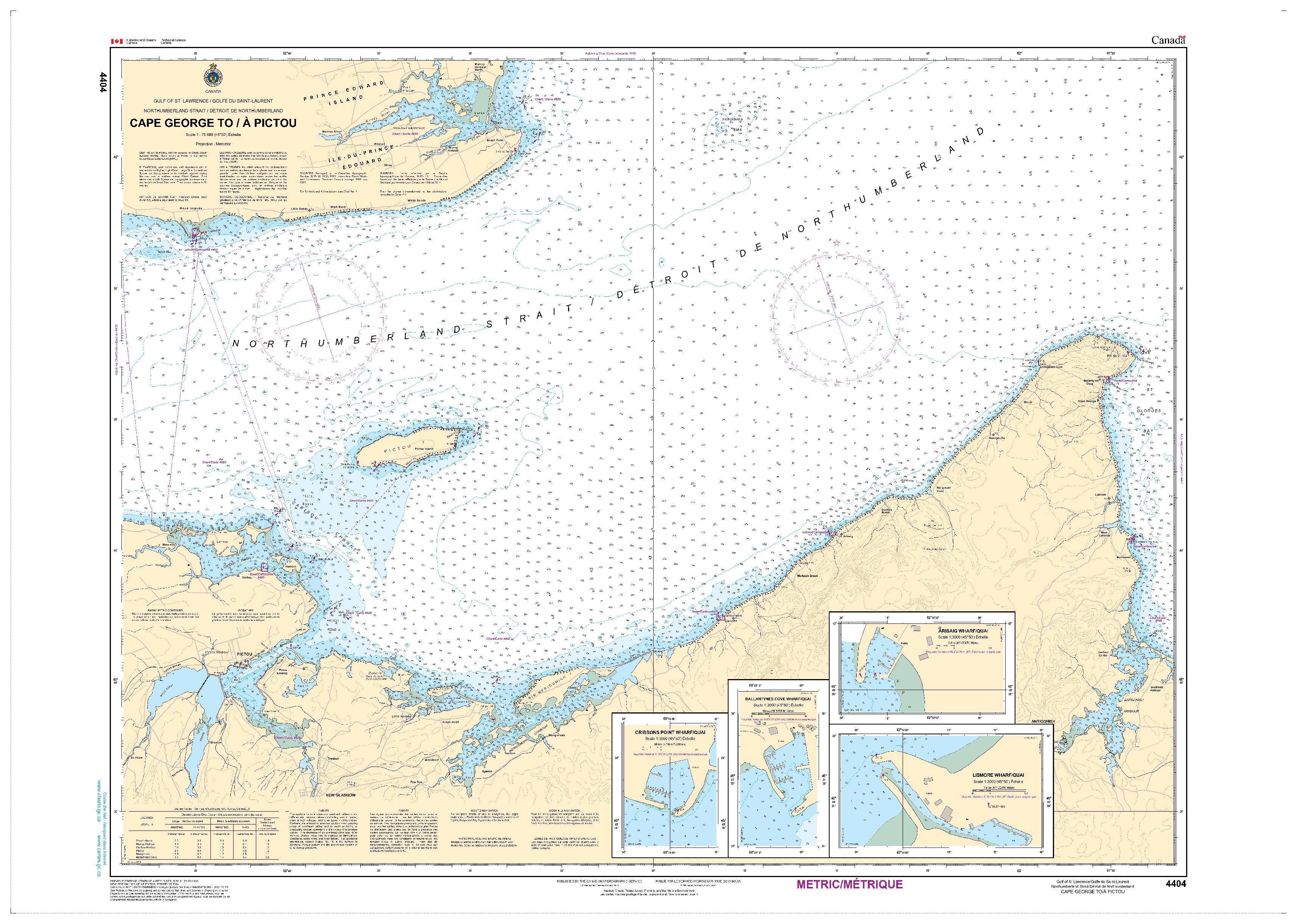 Cape George to / à Pictou | CHS Chart 4404