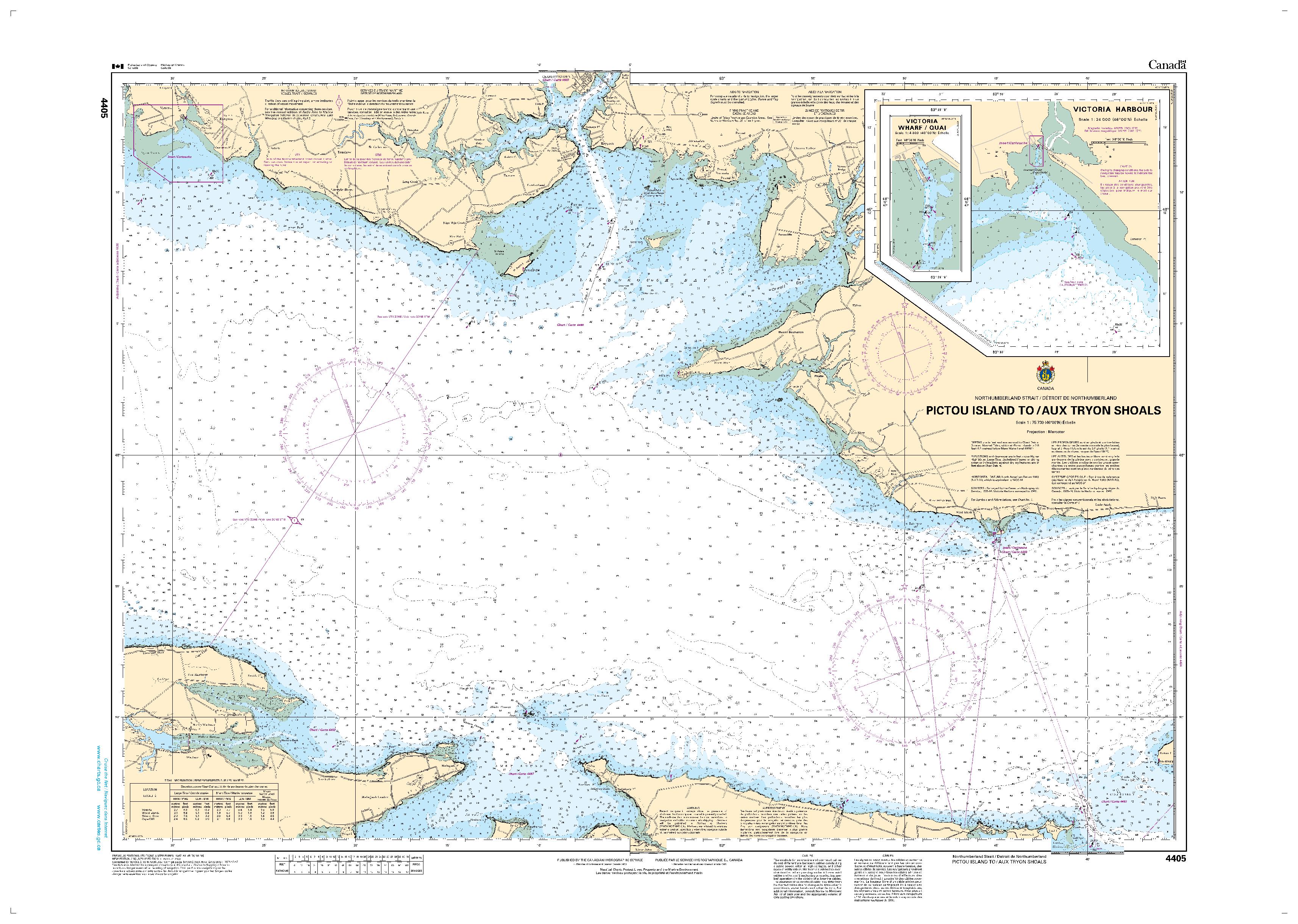 Pictou Island to / aux Tryon Shoals | CHS Chart 4405