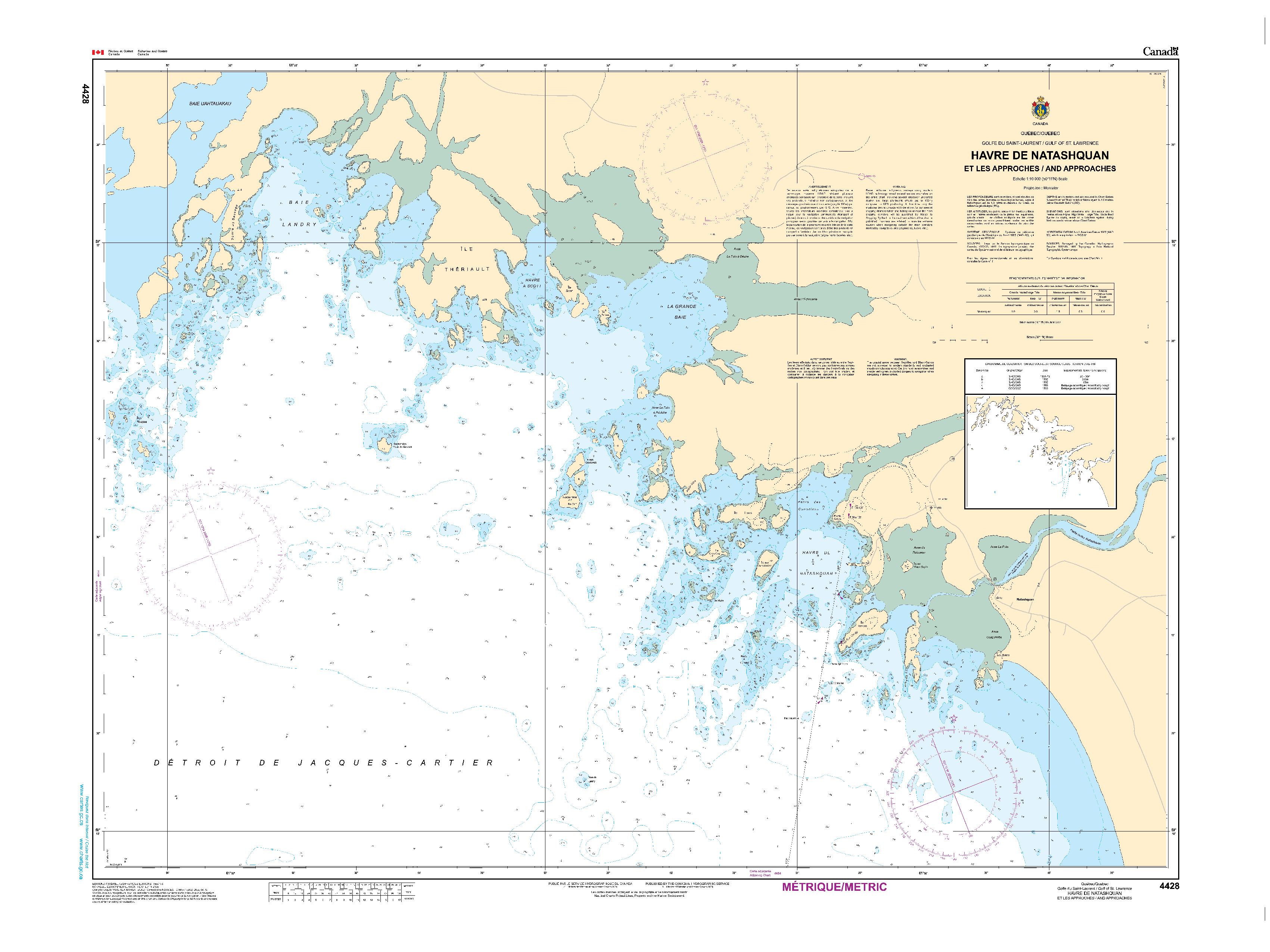 Havre de Natashquan et les approches/and Approaches | CHS Chart 4428