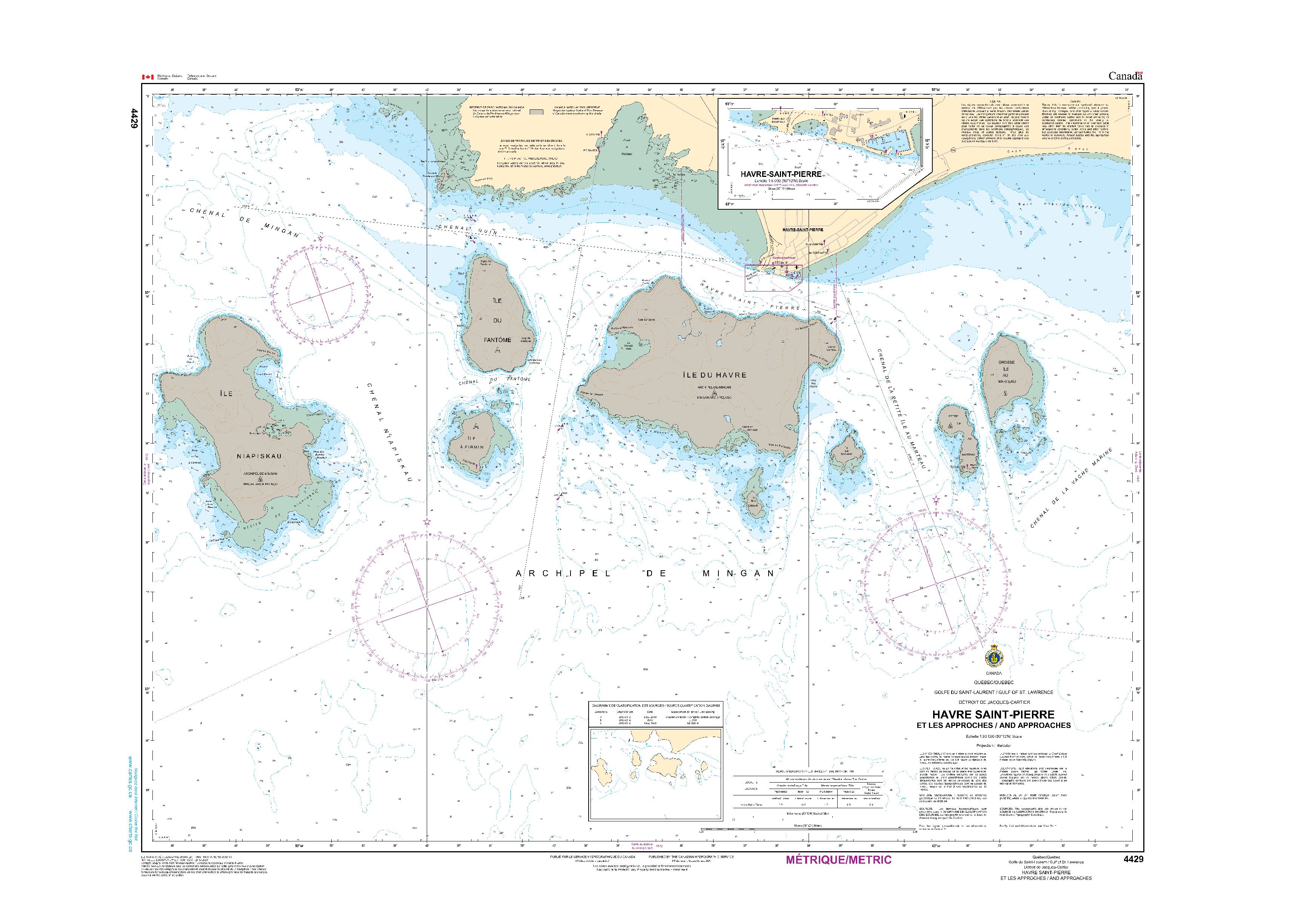 Havre Saint-Pierre et les approches/and Approaches | CHS Chart 4429
