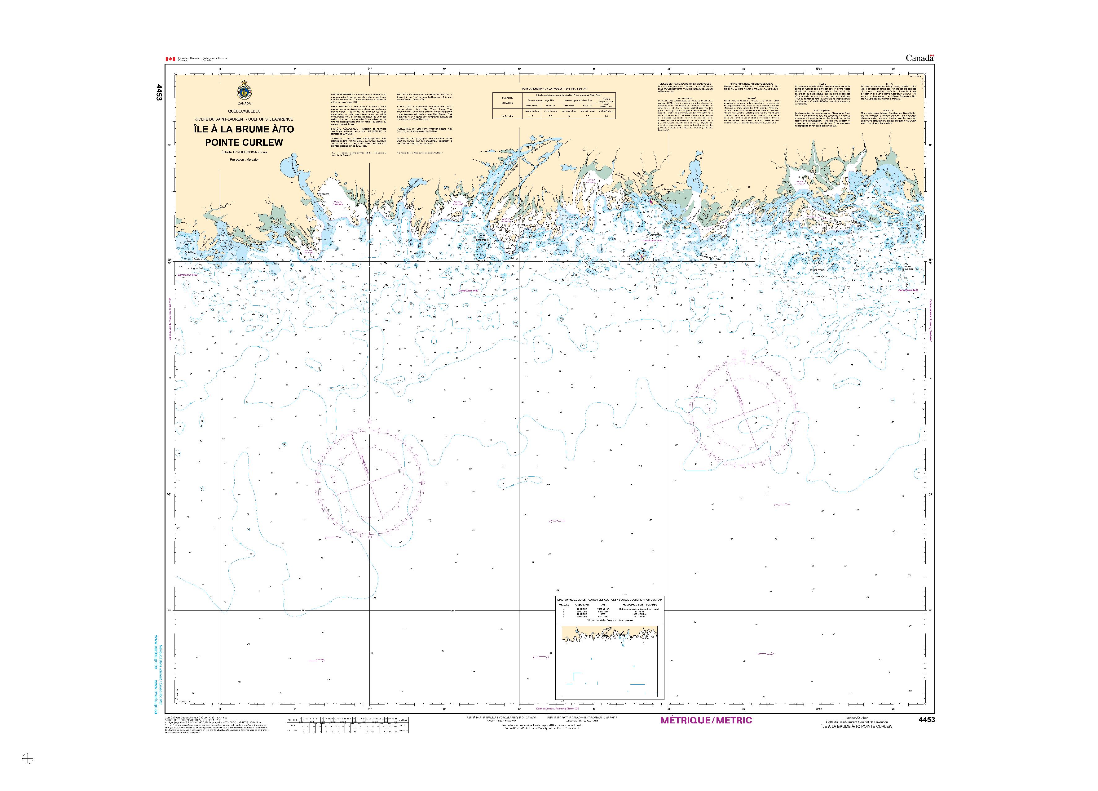Île à la Brume à/to Pointe Curlew | CHS Chart 4453