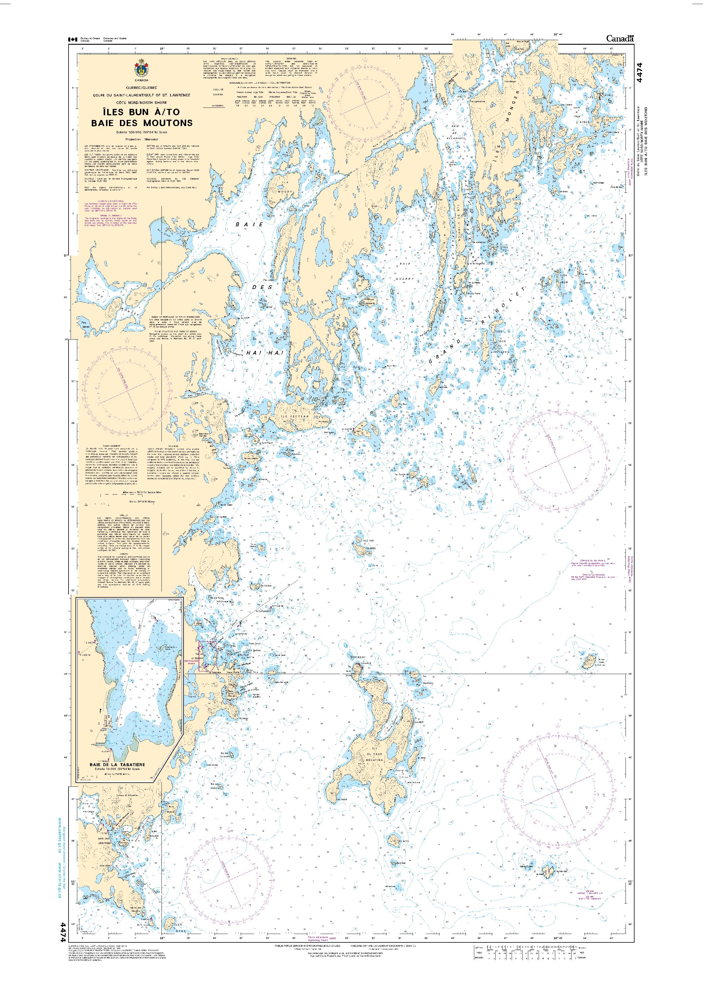 Îles Bun à/to Baie des Moutons | Carte SHC 4474