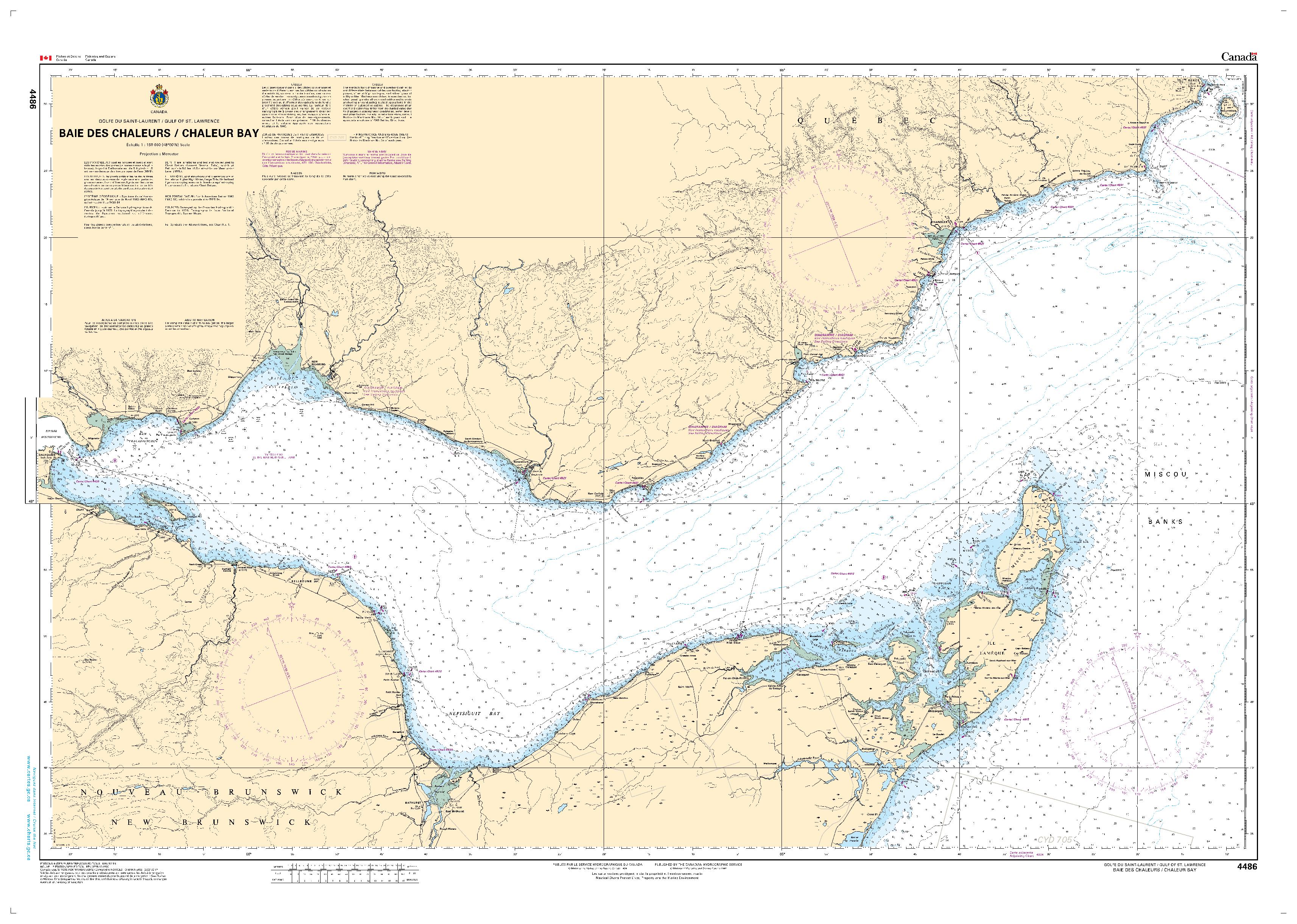 Baie des Chaleurs/Chaleur Bay | Carte SHC 4486