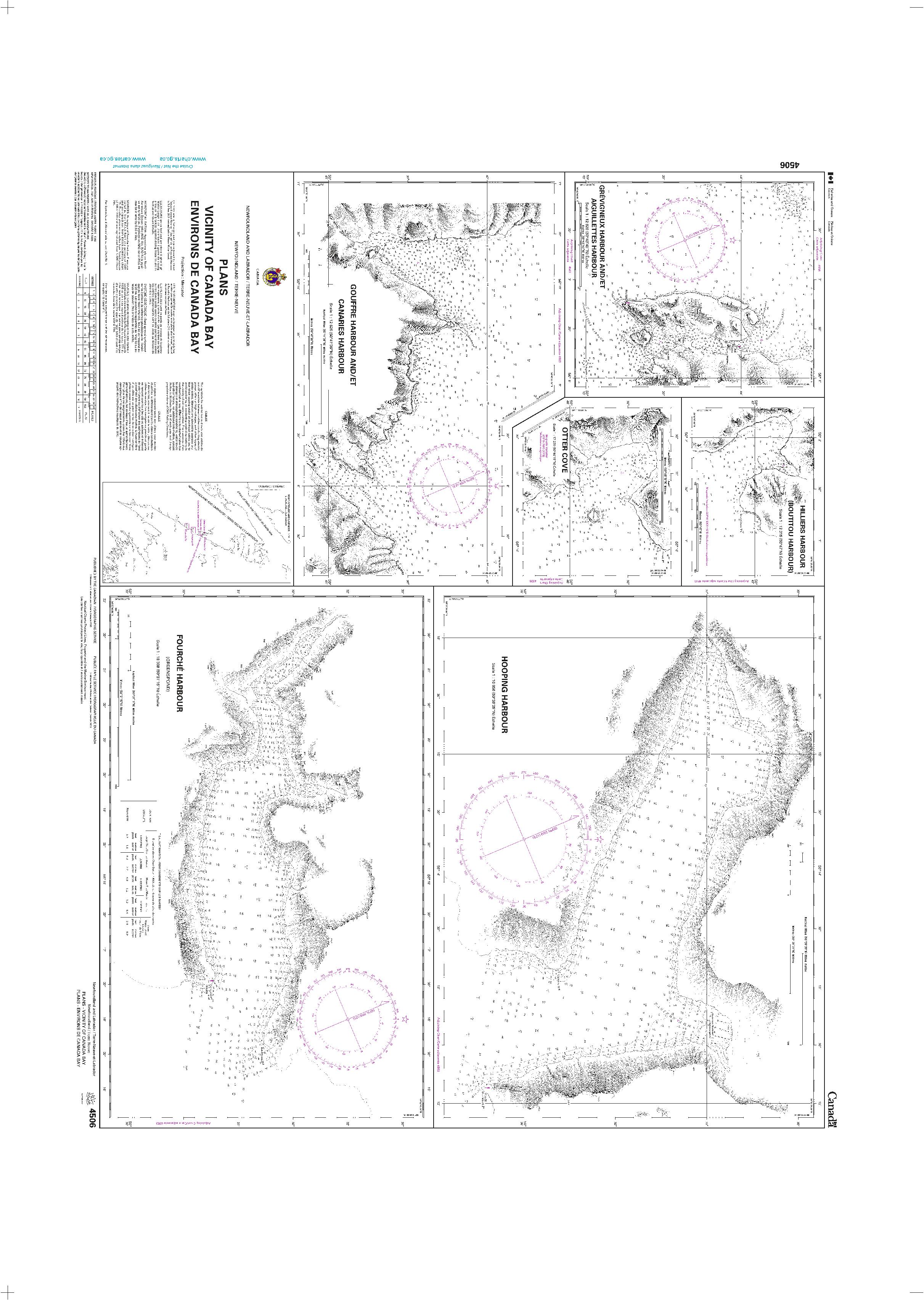 Plans: Vicinity of Canada Bay / Environs de Canada Bay | CHS Chart 4506
