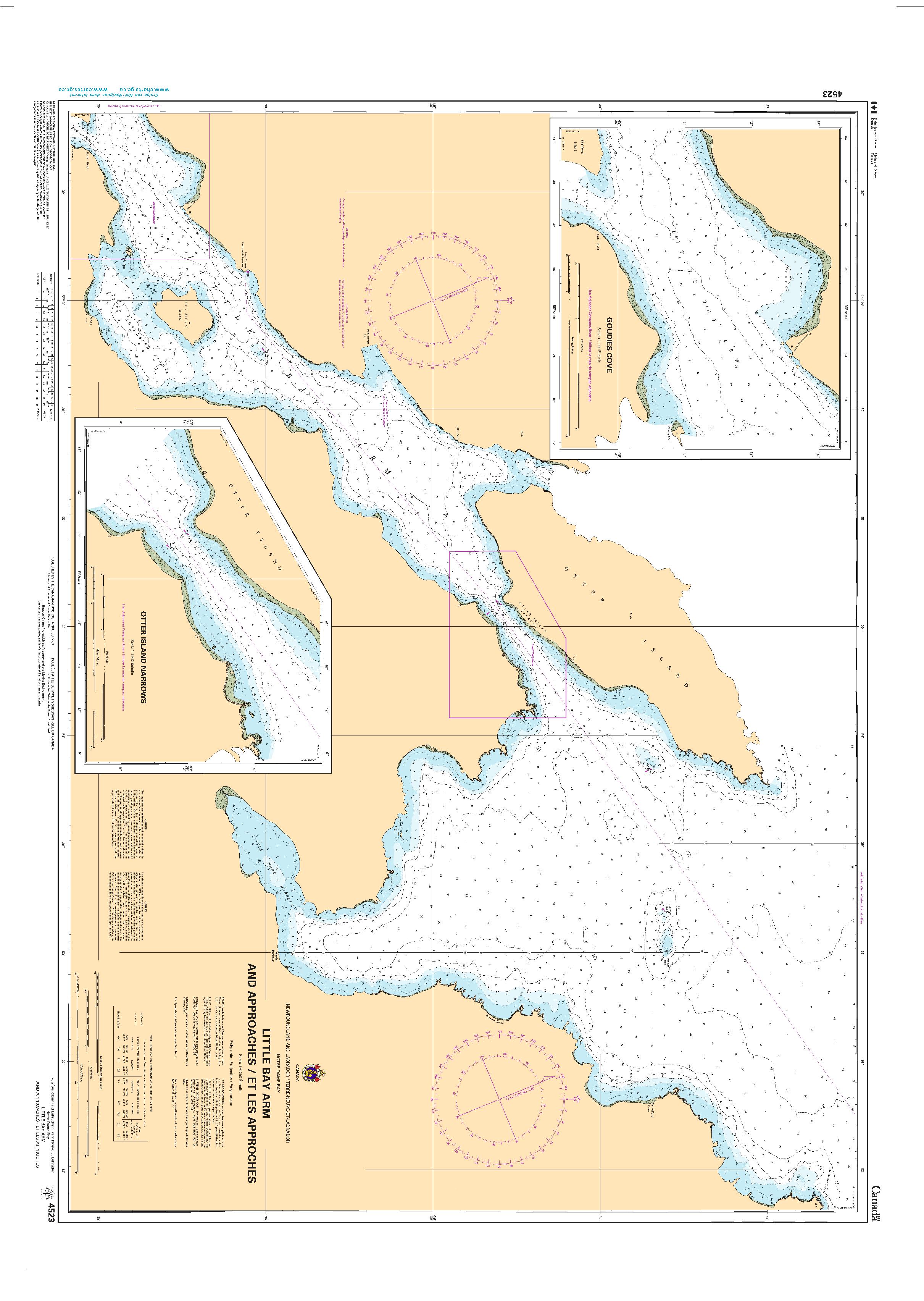 Little Bay Arm and Approaches / et les approches | CHS Chart 4523