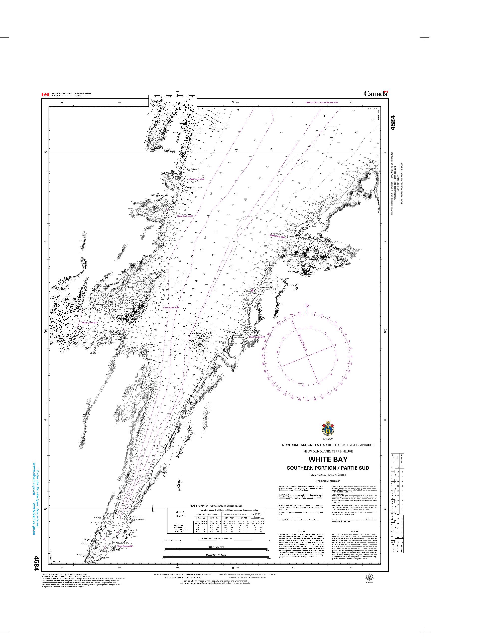 White Bay - Southern Part / Partie Sud | Carte SHC 4584