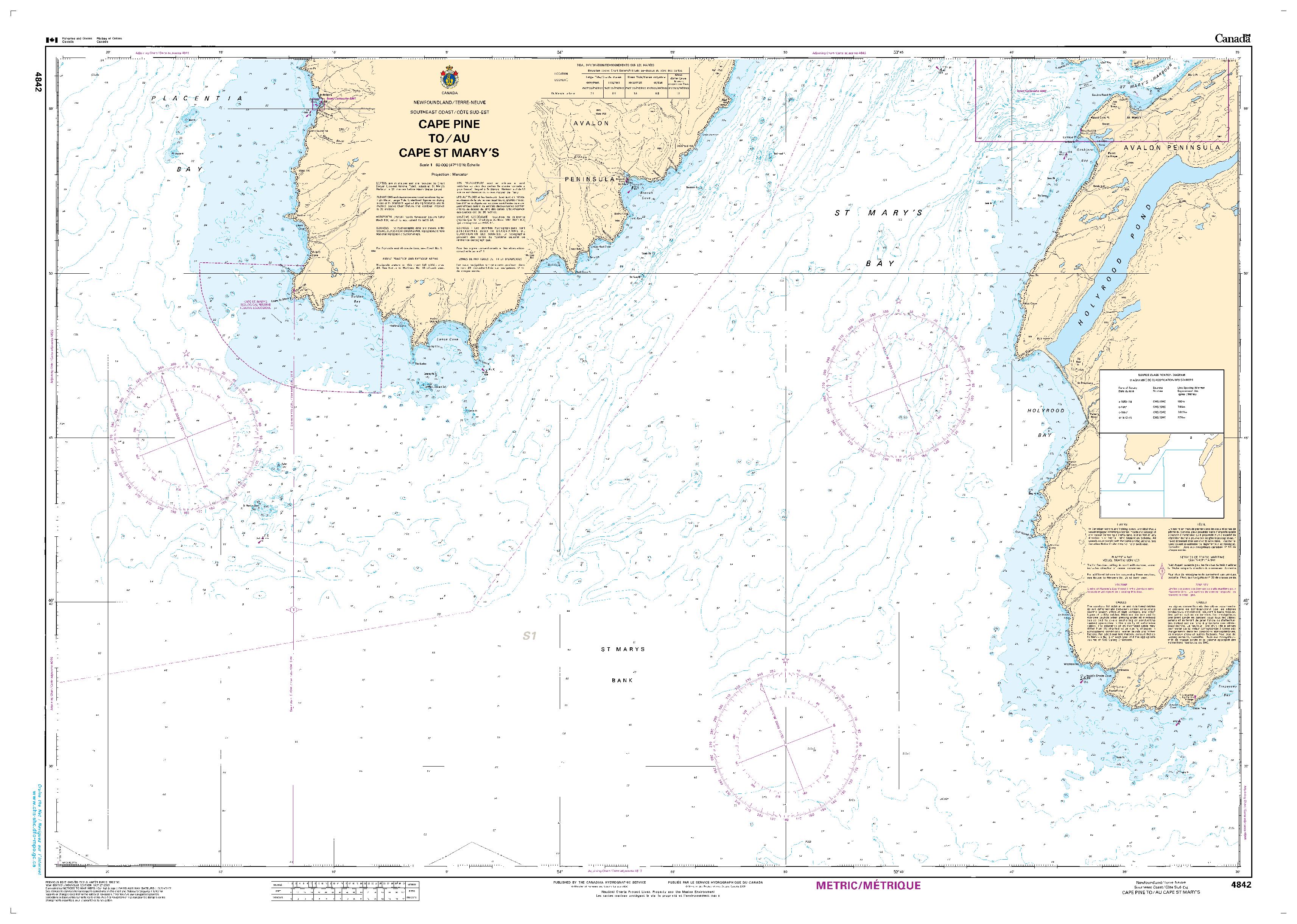 Cape Pine to / au Cape St Mary's | CHS Chart 4842