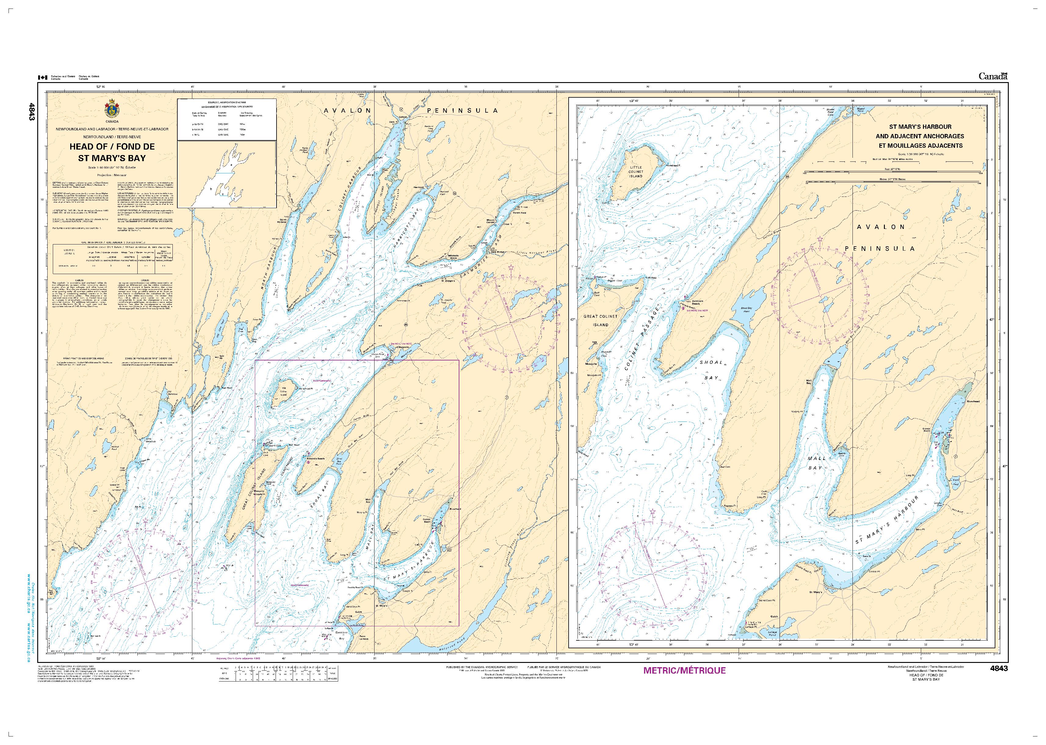 Head of / Fond de St Mary's Bay | CHS Chart 4843