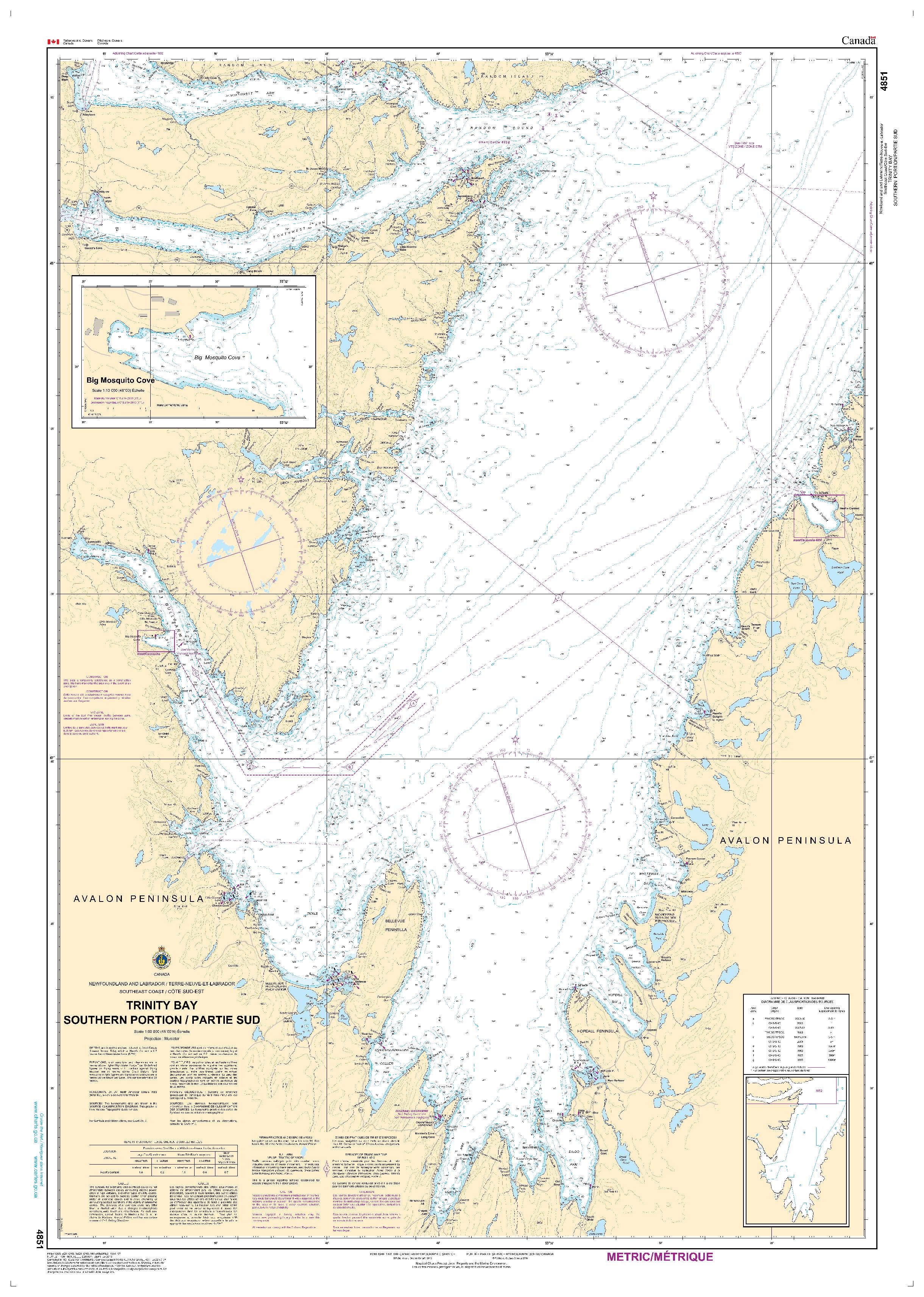 Trinity Bay: Southern Portion / Partie Sud | CHS Chart 4851