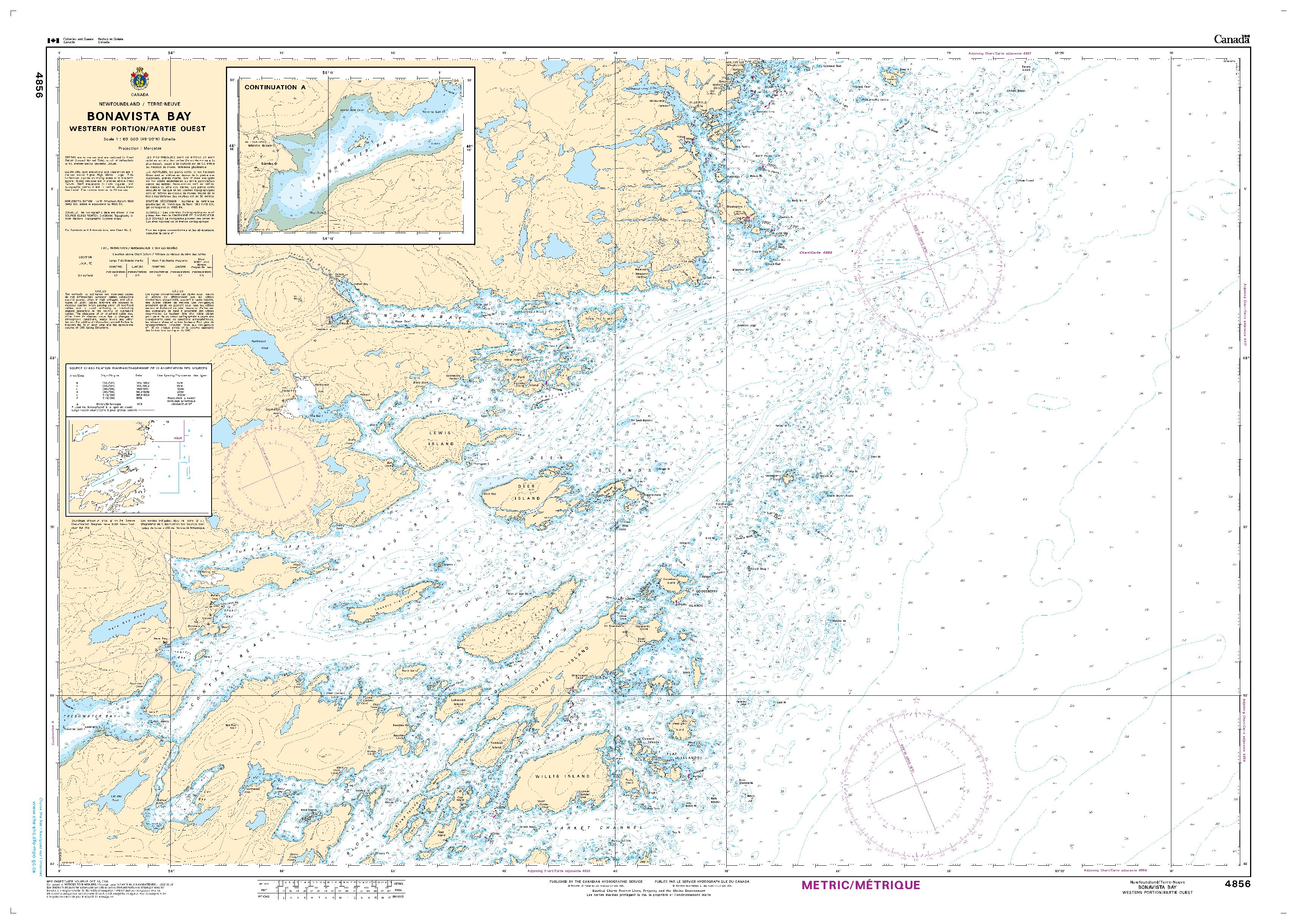 Bonavista Bay, Western Portion/Partie ouest | Carte SHC 4856