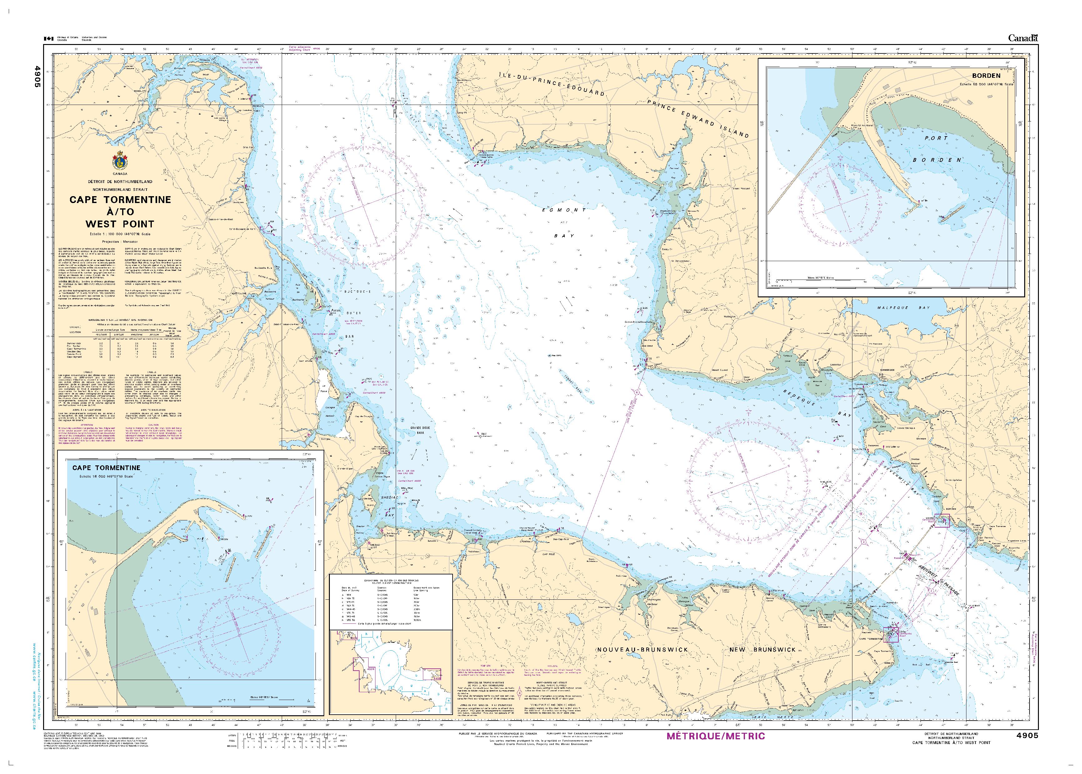 Cape Tormentine à / to West Point | CHS Chart 4905