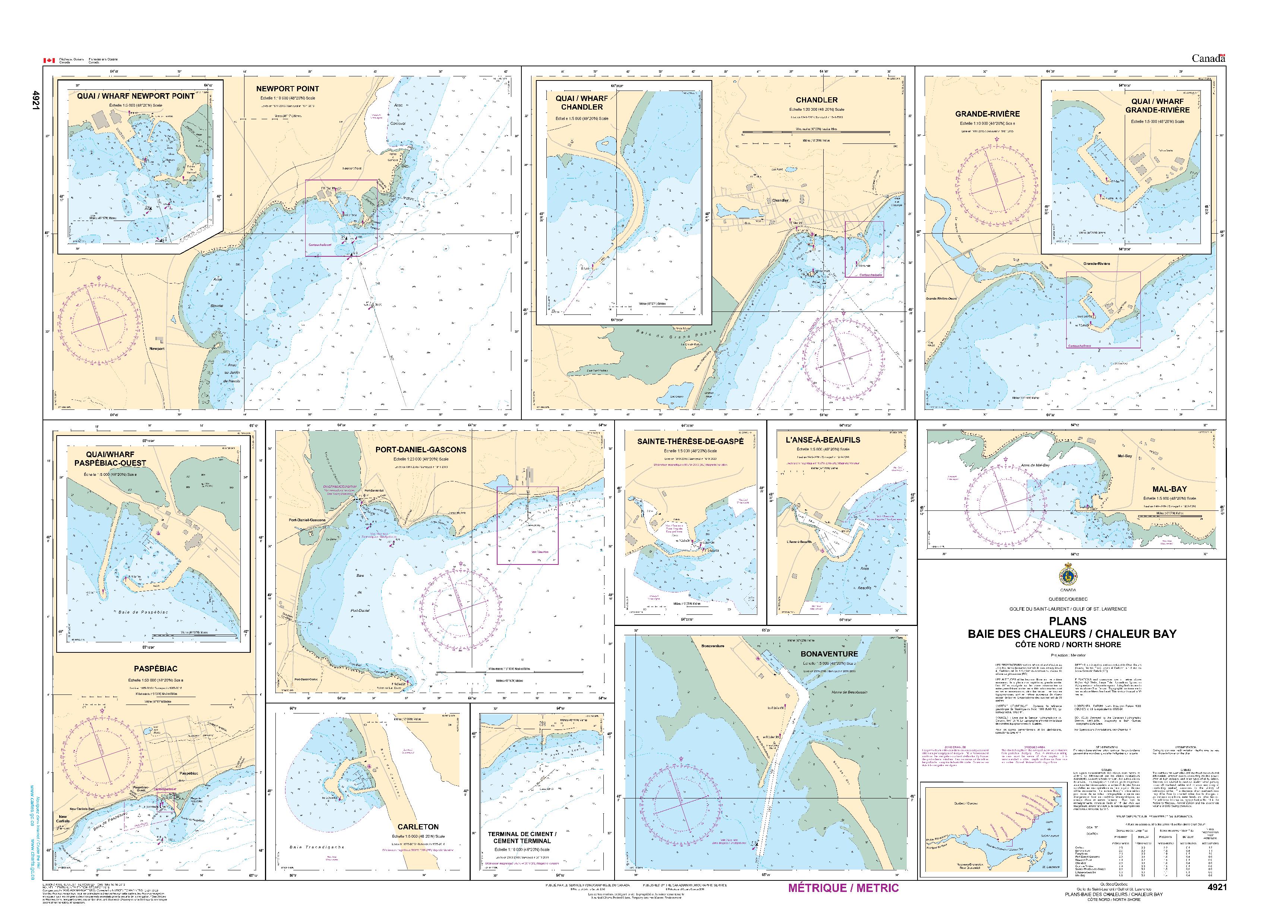 Plans, Baie des Chaleurs/Chaleur Bay (côte nord/North Shore) | Carte SHC 4921