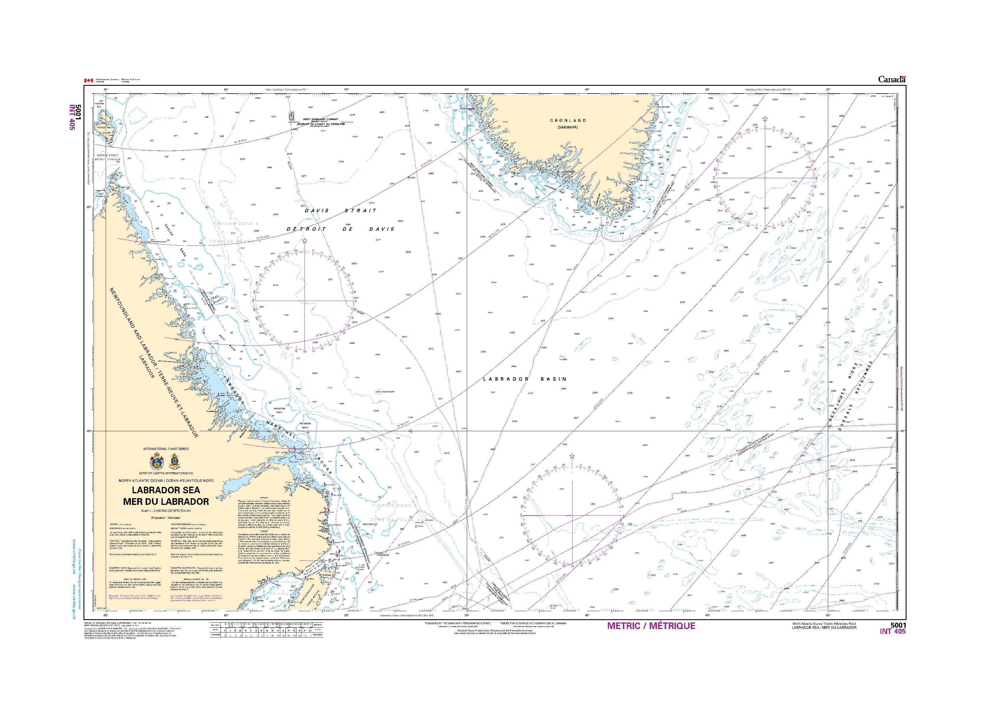 Labrador Sea / Mer du Labrador | CHS Chart 5001