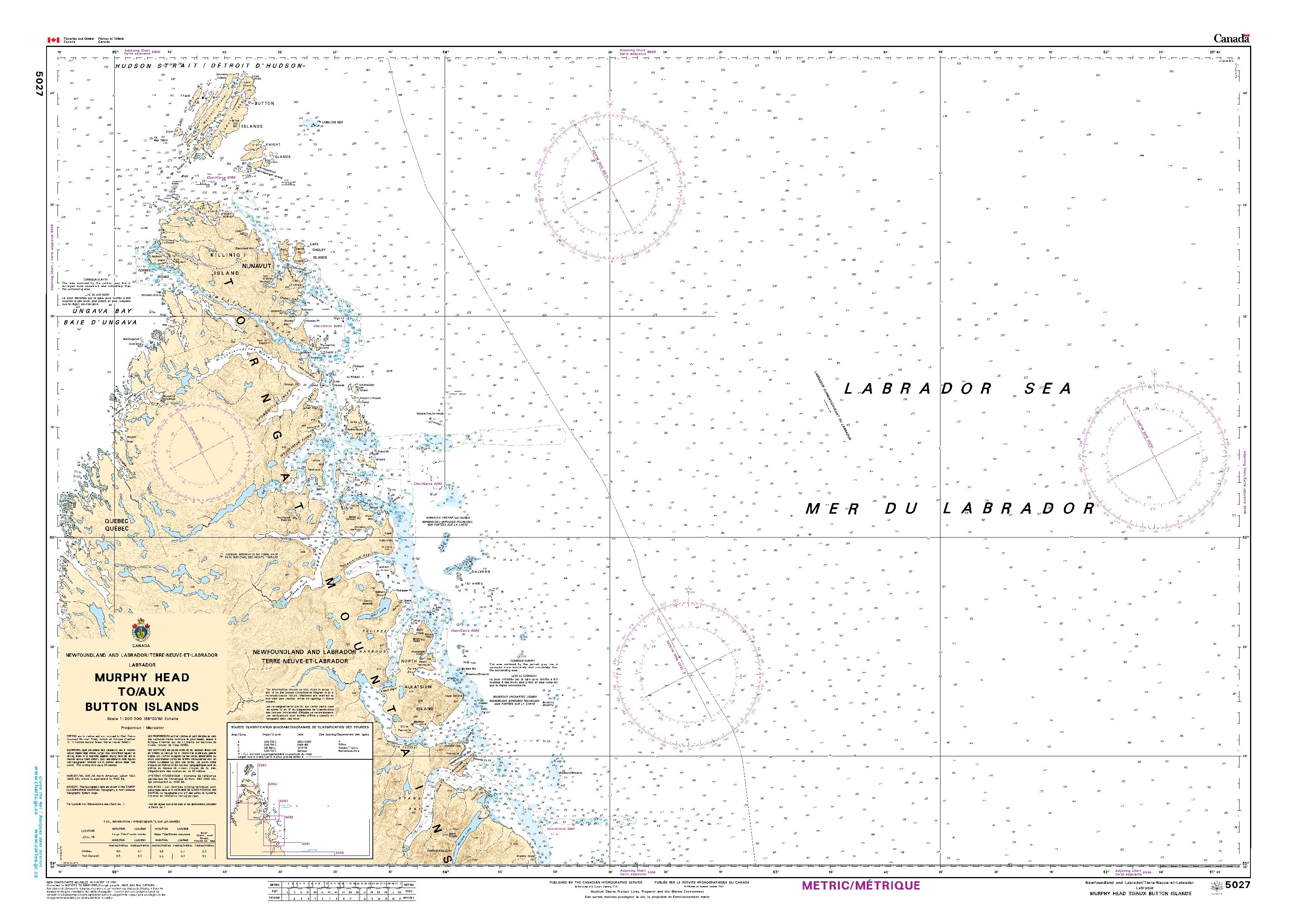 Murphy Head to/aux Button Islands | Carte SHC 5027