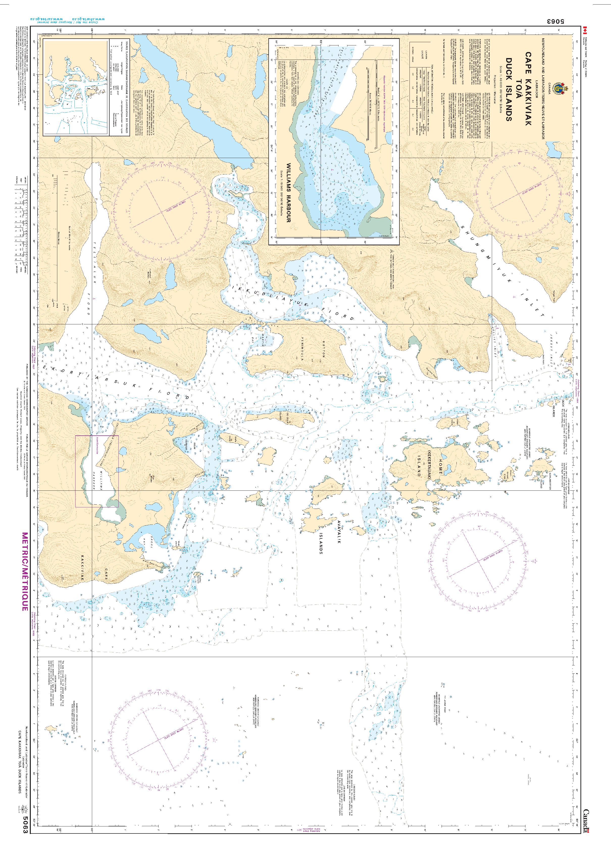 Cape Kakkiviak to/à Duck Islands | Carte SHC 5063