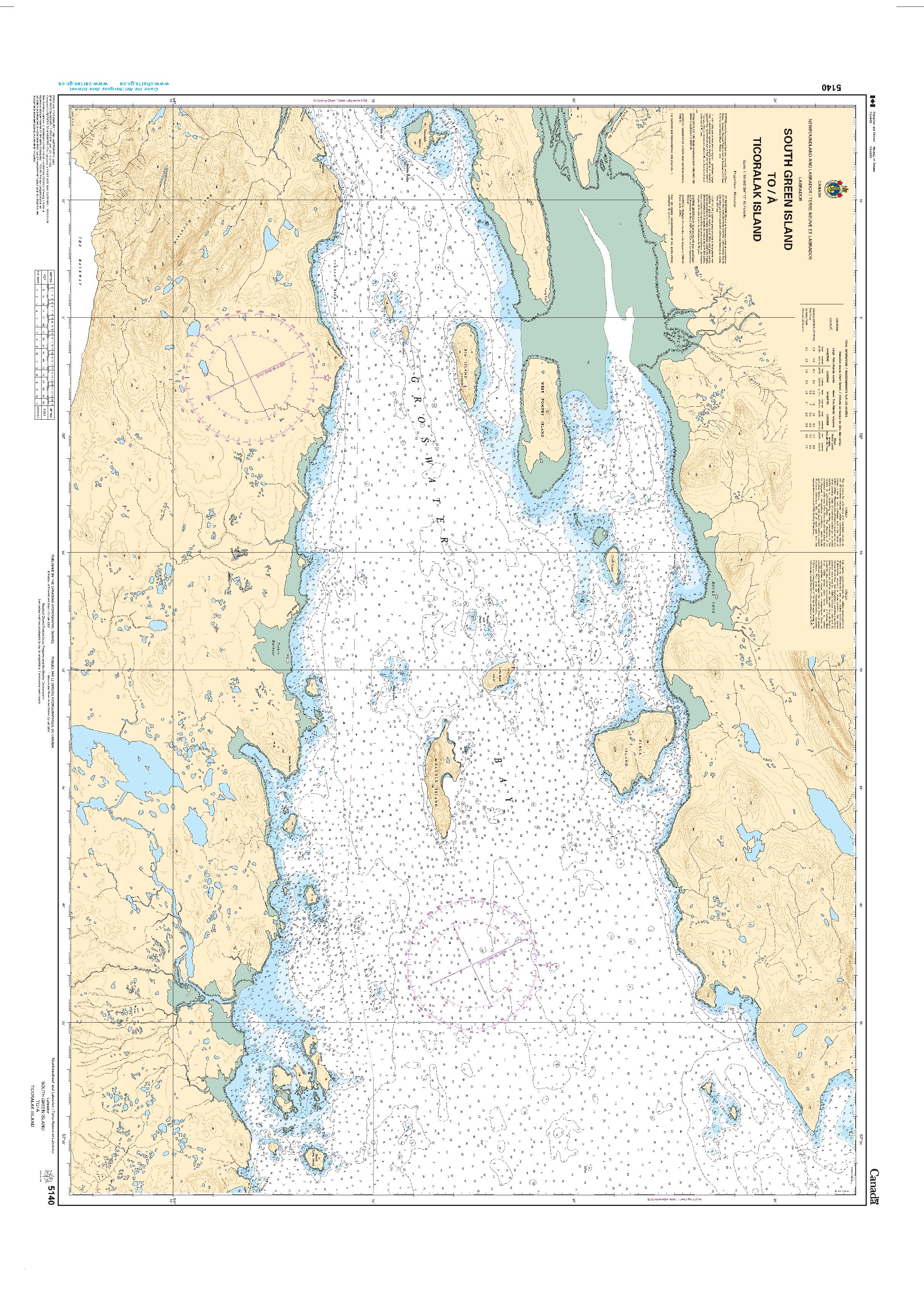 South Green Island to / à Ticoralak Island | CHS Chart 5140